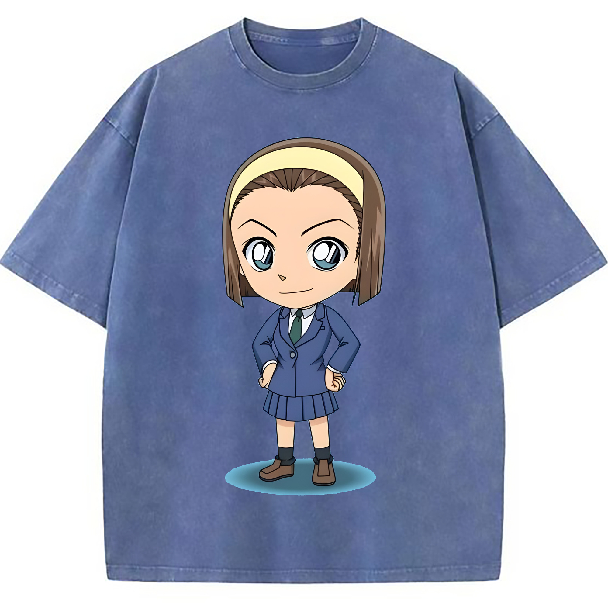 （画像用） 名探偵コナン 吉田 歩美 よしだ あゆみ Detective Conan my Yeager 綿100% ヴィンテージ風 半袖Tシャツ（フロントプリント）