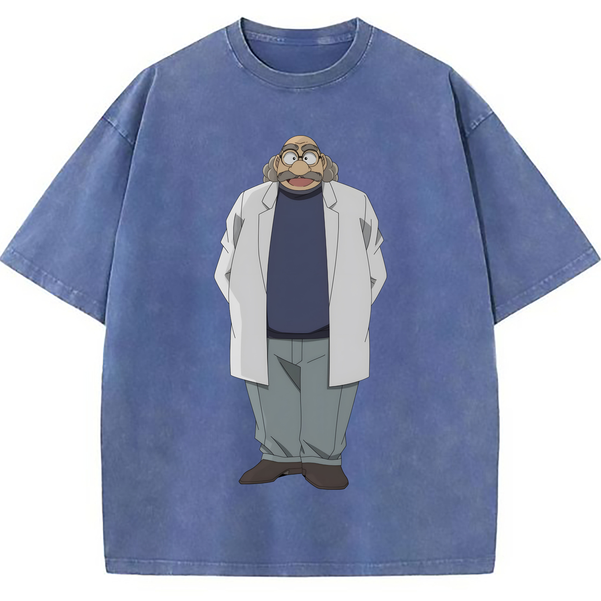 （画像用） 名探偵コナン あがさ ひろし Detective Conan Agasa Hiroshi 綿100% ヴィンテージ風 半袖Tシャツ（フロントプリント）