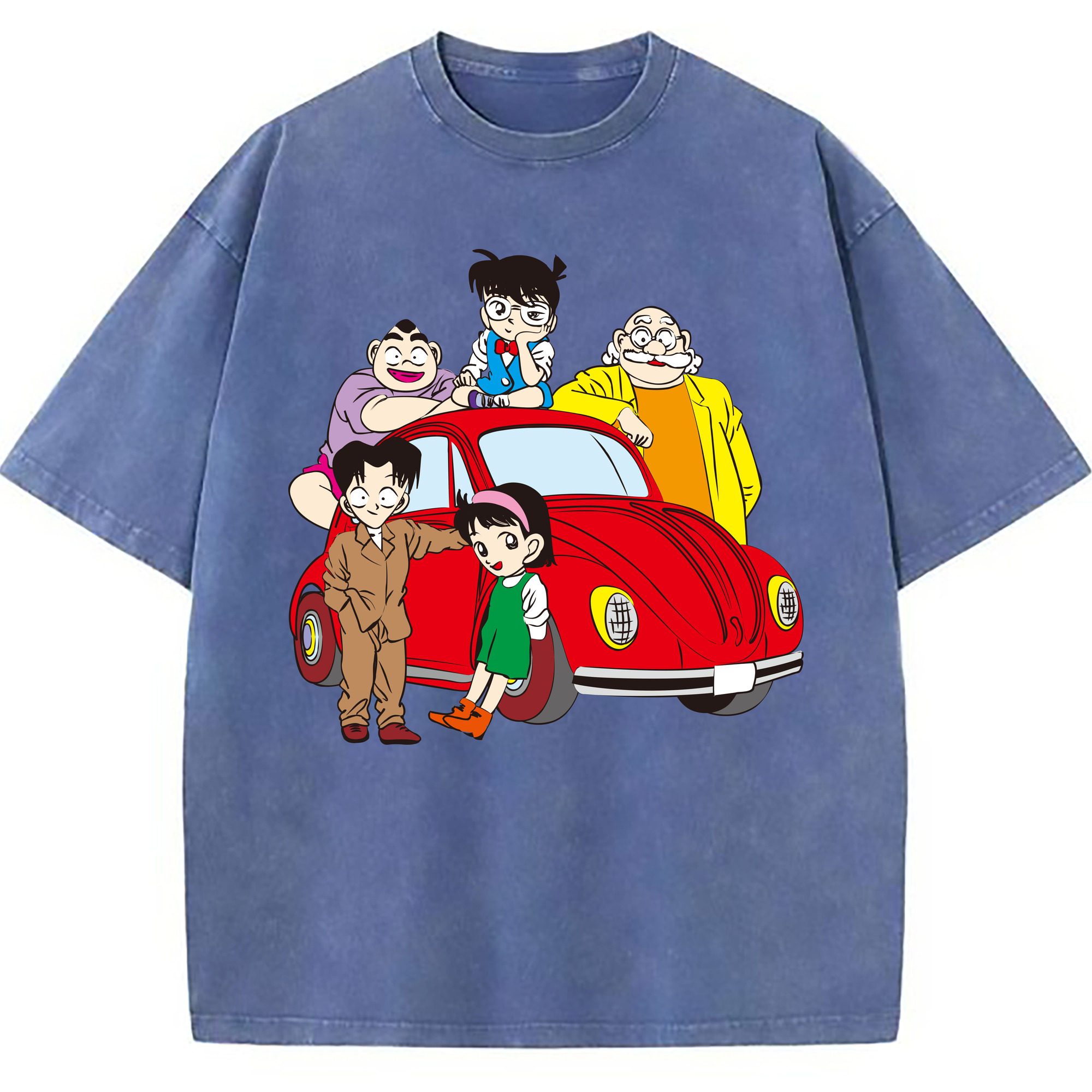 （画像用） 名探偵コナン Detective Conan 綿100% ヴィンテージ風 半袖Tシャツ（フロントプリント）