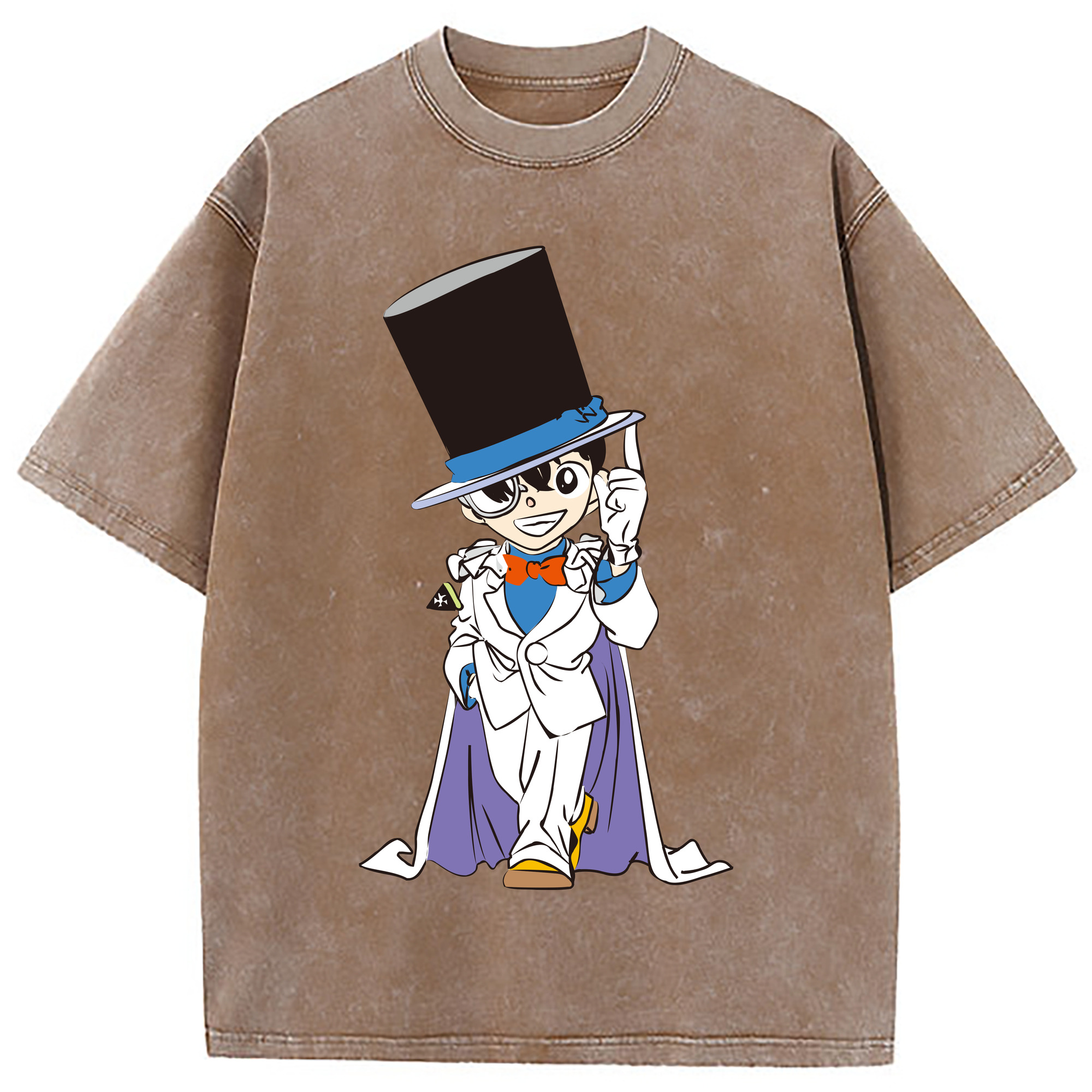 （画像用） 名探偵コナン 江戸川 コナン Detective Conan Conan Edogawa 綿100% ヴィンテージ風 半袖Tシャツ（フロントプリント）