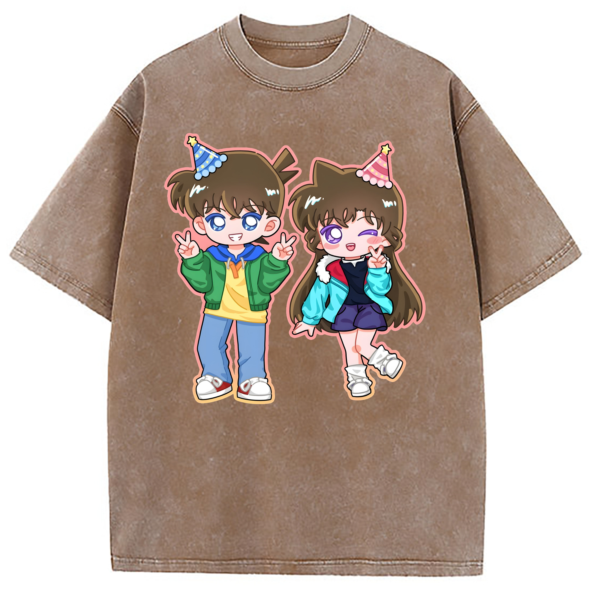 （画像用） 名探偵コナン 毛利 蘭 もうり らん、モーリ ラン Detective Conan Rachel Moore 綿100% ヴィンテージ風 半袖Tシャツ（フロントプリント）