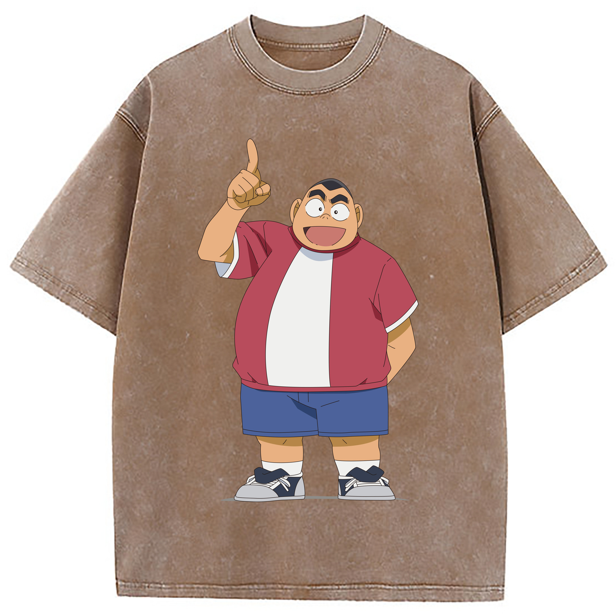 （画像用） 名探偵コナン 小嶋 元太 こじま げんた Detective Conan Kojima Genta 綿100% ヴィンテージ風 半袖Tシャツ（フロントプリント）