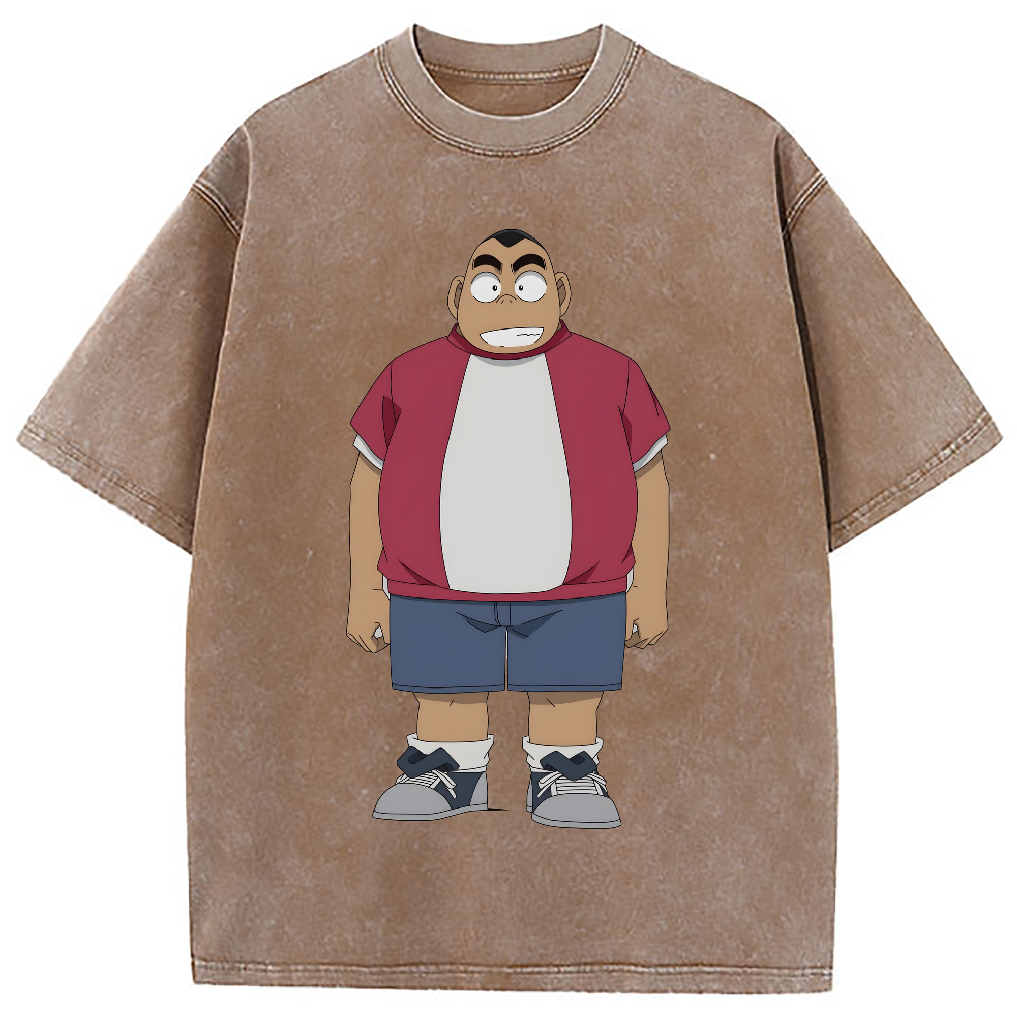 （画像用） 名探偵コナン 小嶋 元太 こじま げんた Detective Conan Kojima Genta 綿100% ヴィンテージ風 半袖Tシャツ（フロントプリント）