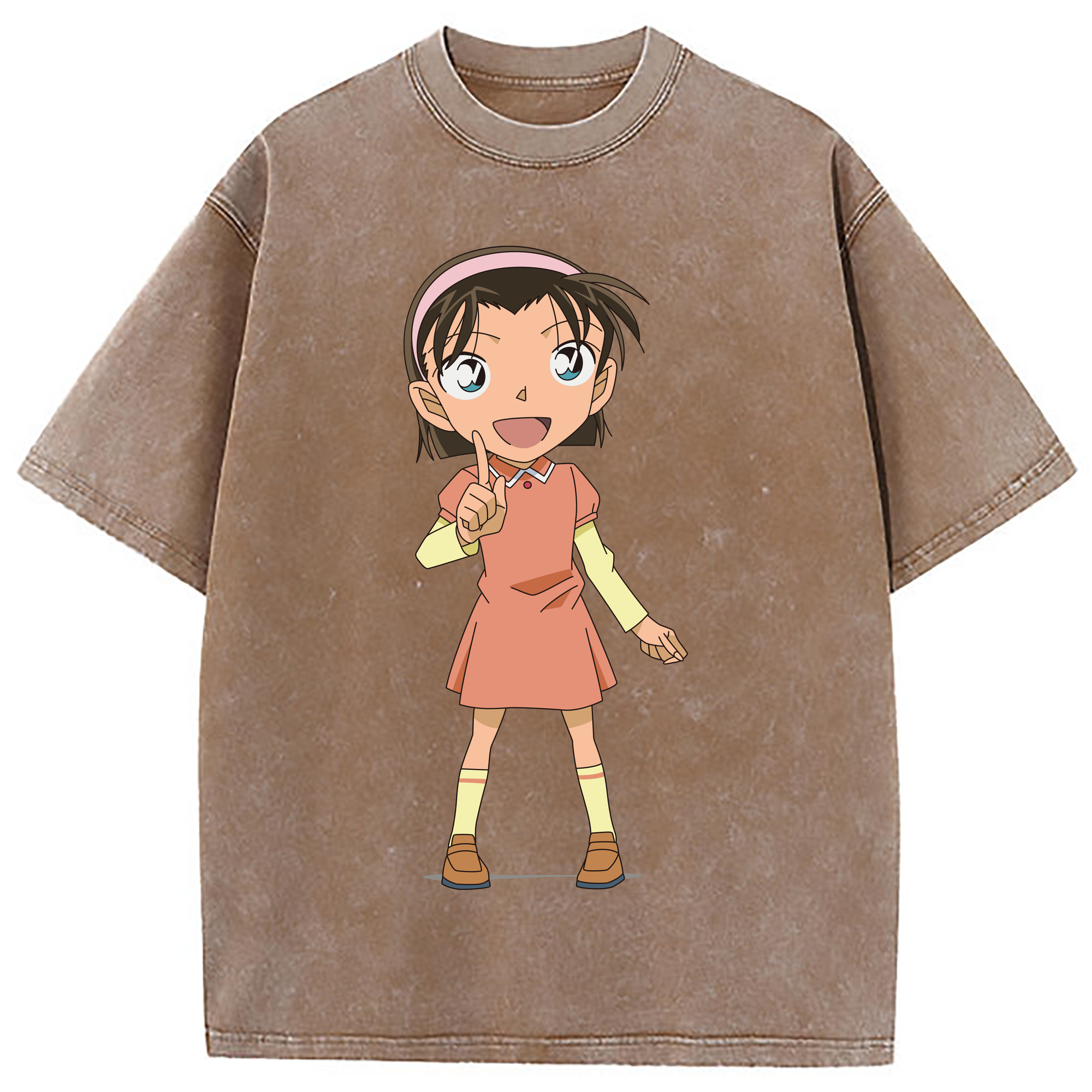 （画像用） 名探偵コナン 吉田 歩美 よしだ あゆみ Detective Conan my Yeager 綿100% ヴィンテージ風 半袖Tシャツ（フロントプリント）