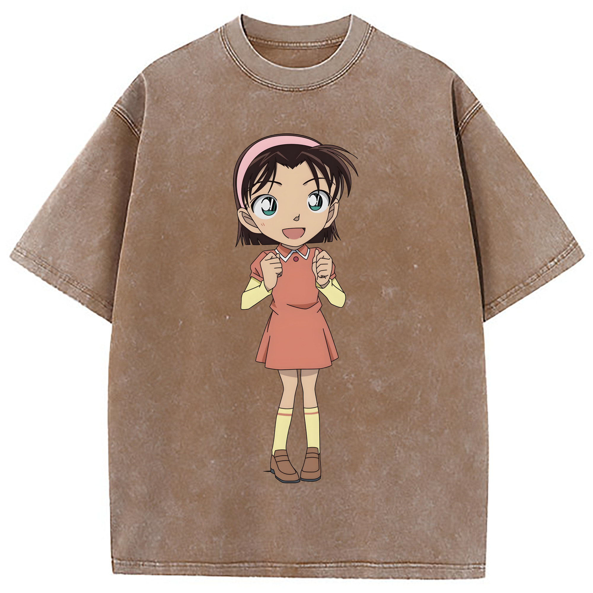 （画像用） 名探偵コナン 吉田 歩美 よしだ あゆみ Detective Conan my Yeager 綿100% ヴィンテージ風 半袖Tシャツ（フロントプリント）