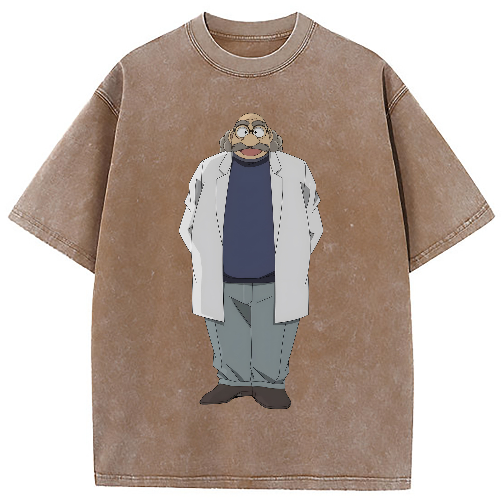 （画像用） 名探偵コナン あがさ ひろし Detective Conan Agasa Hiroshi 綿100% ヴィンテージ風 半袖Tシャツ（フロントプリント）