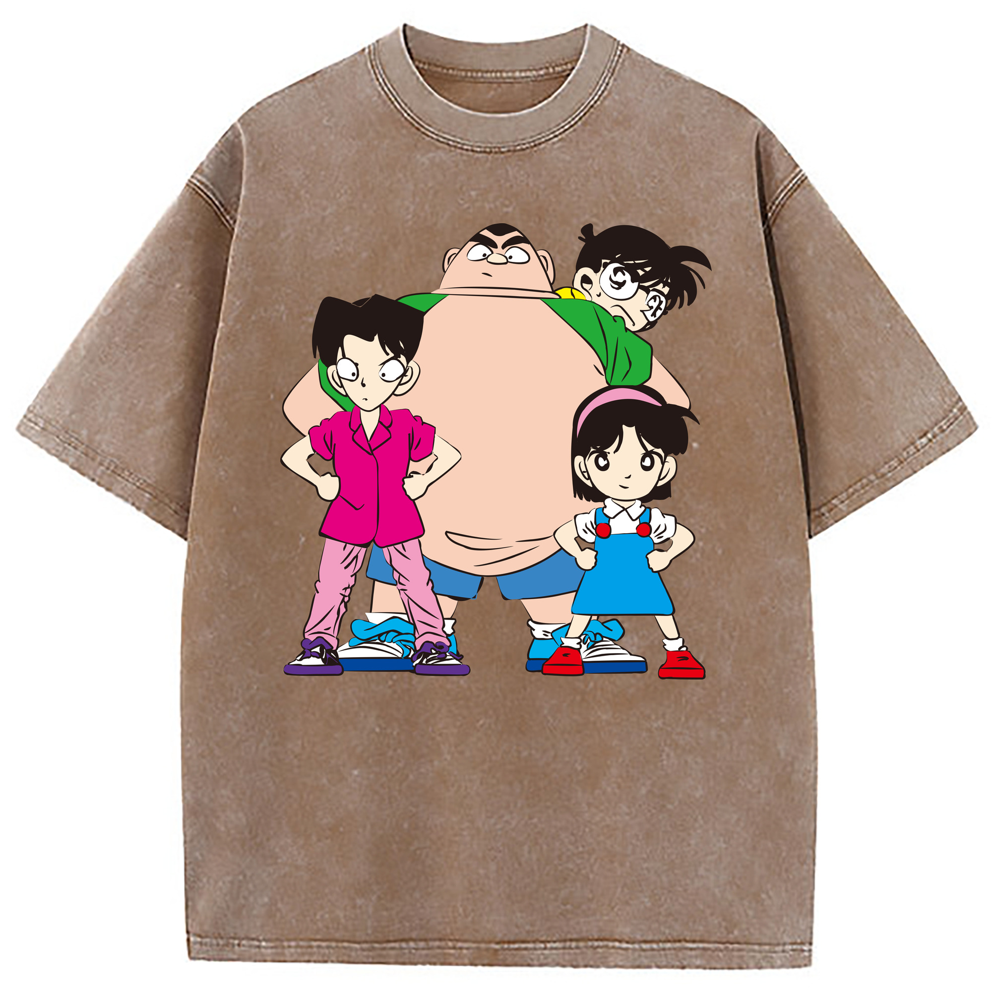 （画像用） 名探偵コナン Detective Conan 綿100% ヴィンテージ風 半袖Tシャツ（フロントプリント）