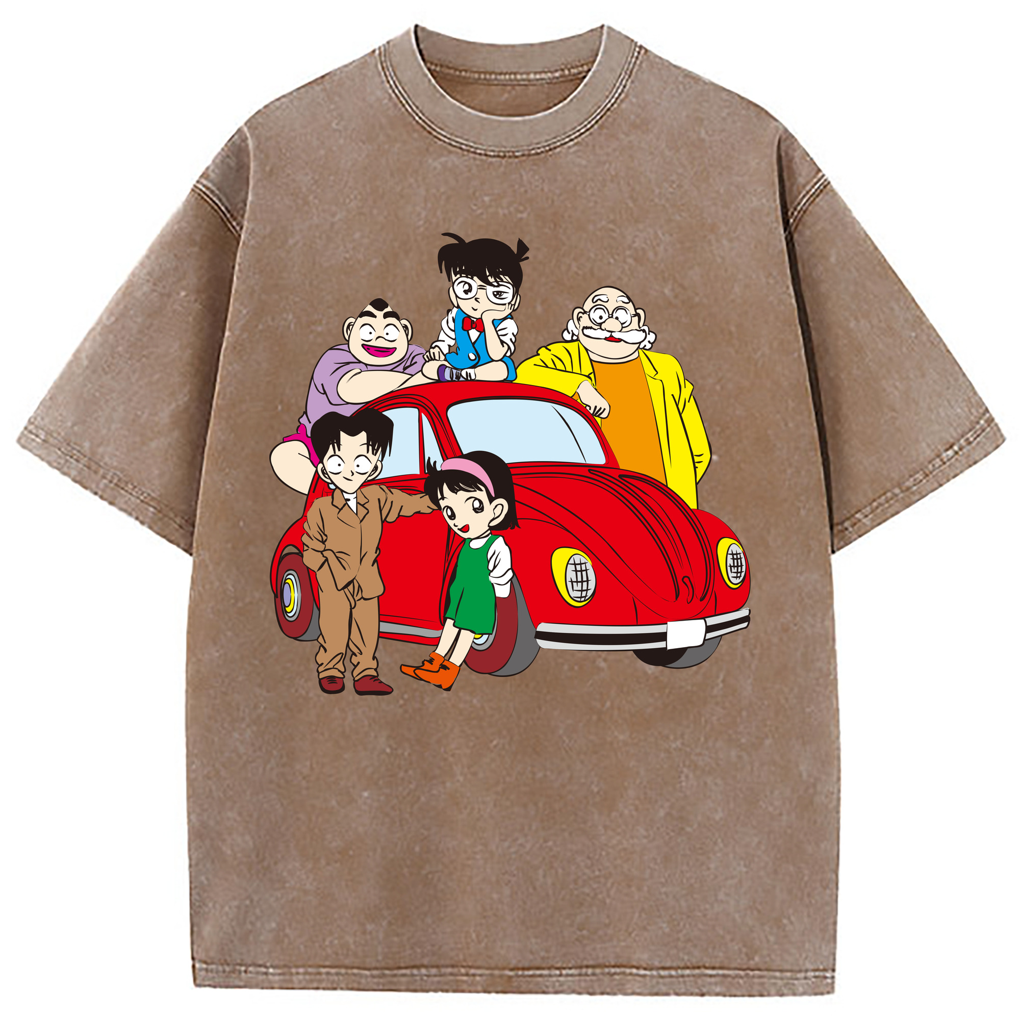 （画像用） 名探偵コナン Detective Conan 綿100% ヴィンテージ風 半袖Tシャツ（フロントプリント）