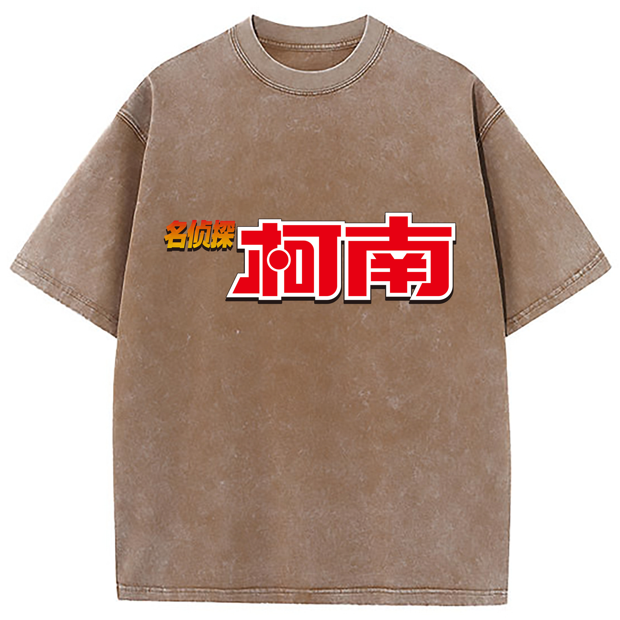 （画像用） 名探偵コナン Detective Conan 綿100% ヴィンテージ風 半袖Tシャツ（フロントプリント）