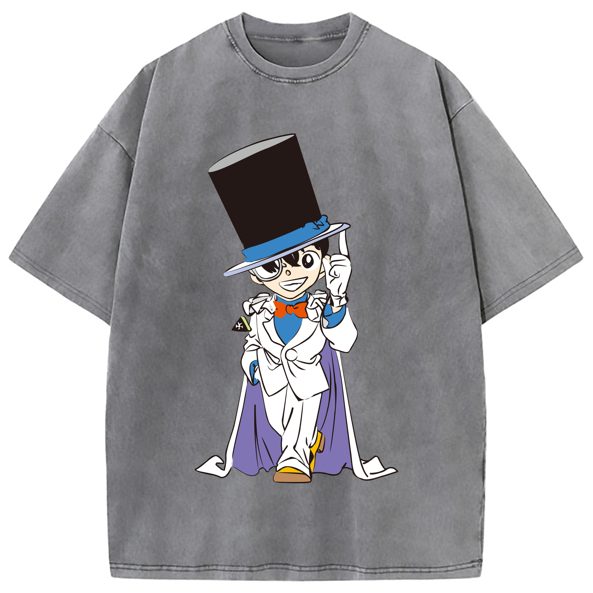 （画像用） 名探偵コナン 江戸川 コナン Detective Conan Conan Edogawa 綿100% ヴィンテージ風 半袖Tシャツ（フロントプリント）