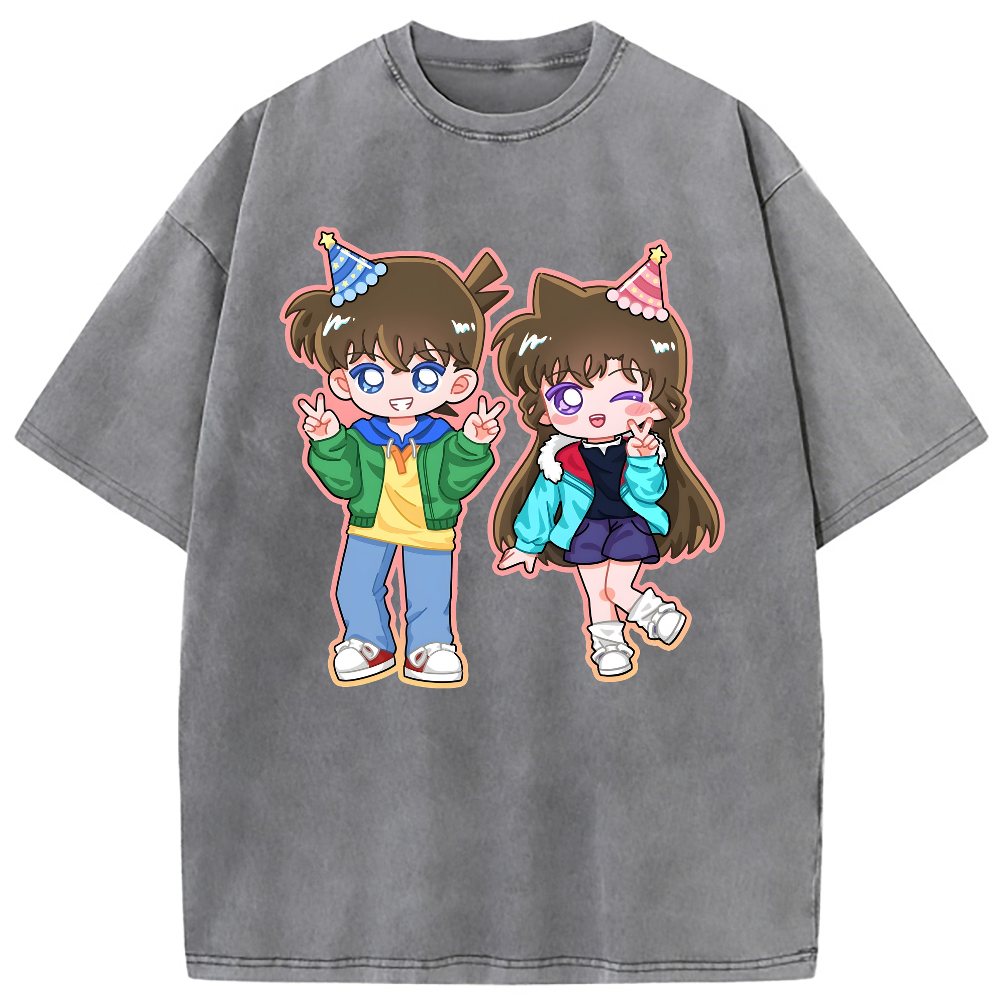 （画像用） 名探偵コナン 毛利 蘭 もうり らん、モーリ ラン Detective Conan Rachel Moore 綿100% ヴィンテージ風 半袖Tシャツ（フロントプリント）