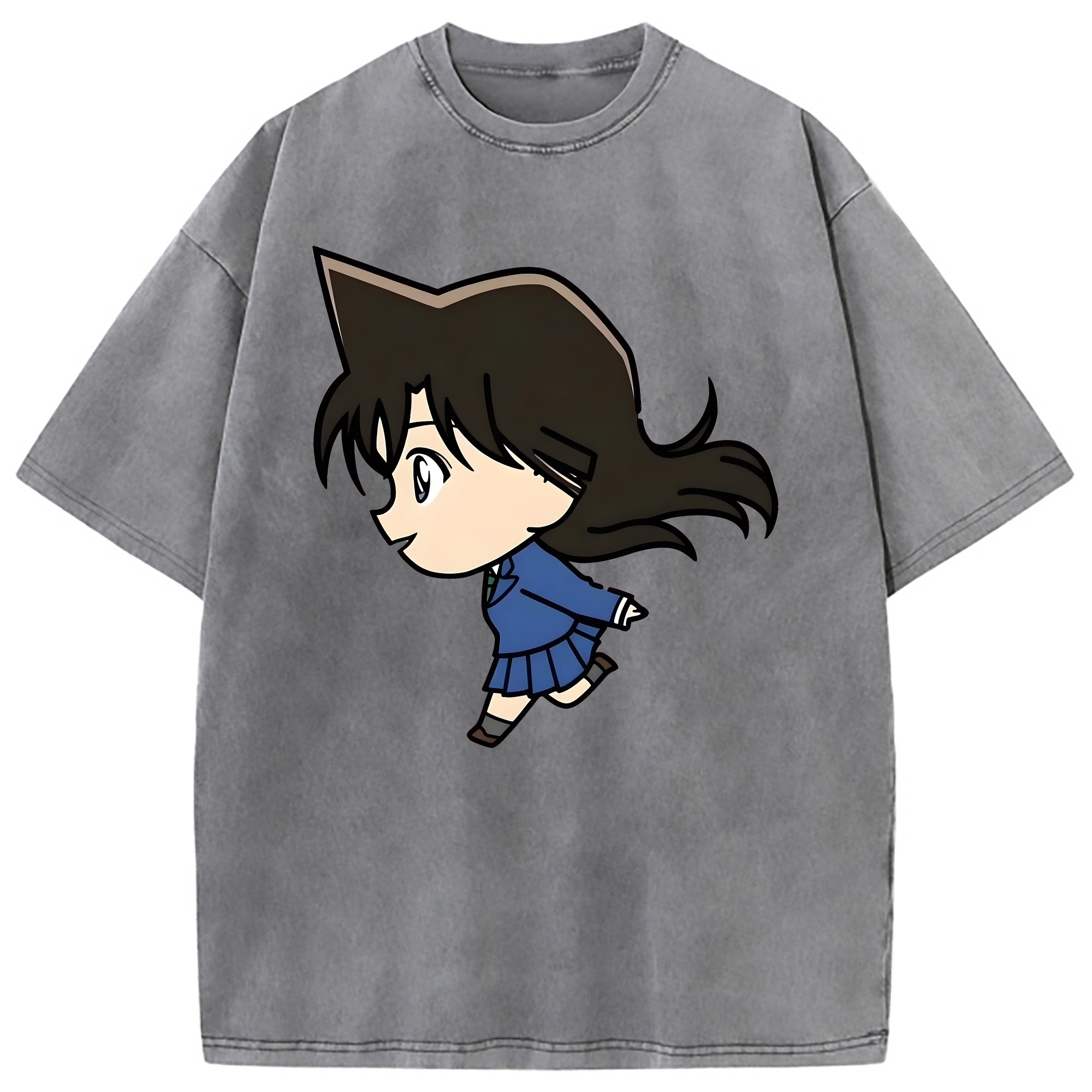 （画像用） 名探偵コナン 毛利 蘭 もうり らん、モーリ ラン Detective Conan Rachel Moore 綿100% ヴィンテージ風 半袖Tシャツ（フロントプリント）