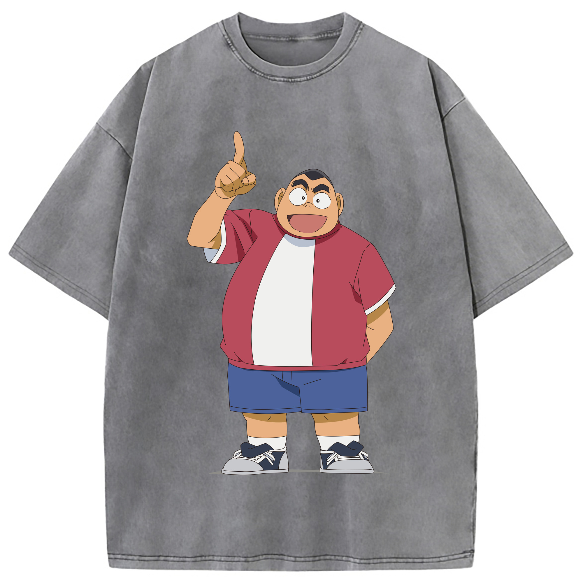 （画像用） 名探偵コナン 小嶋 元太 こじま げんた Detective Conan Kojima Genta 綿100% ヴィンテージ風 半袖Tシャツ（フロントプリント）