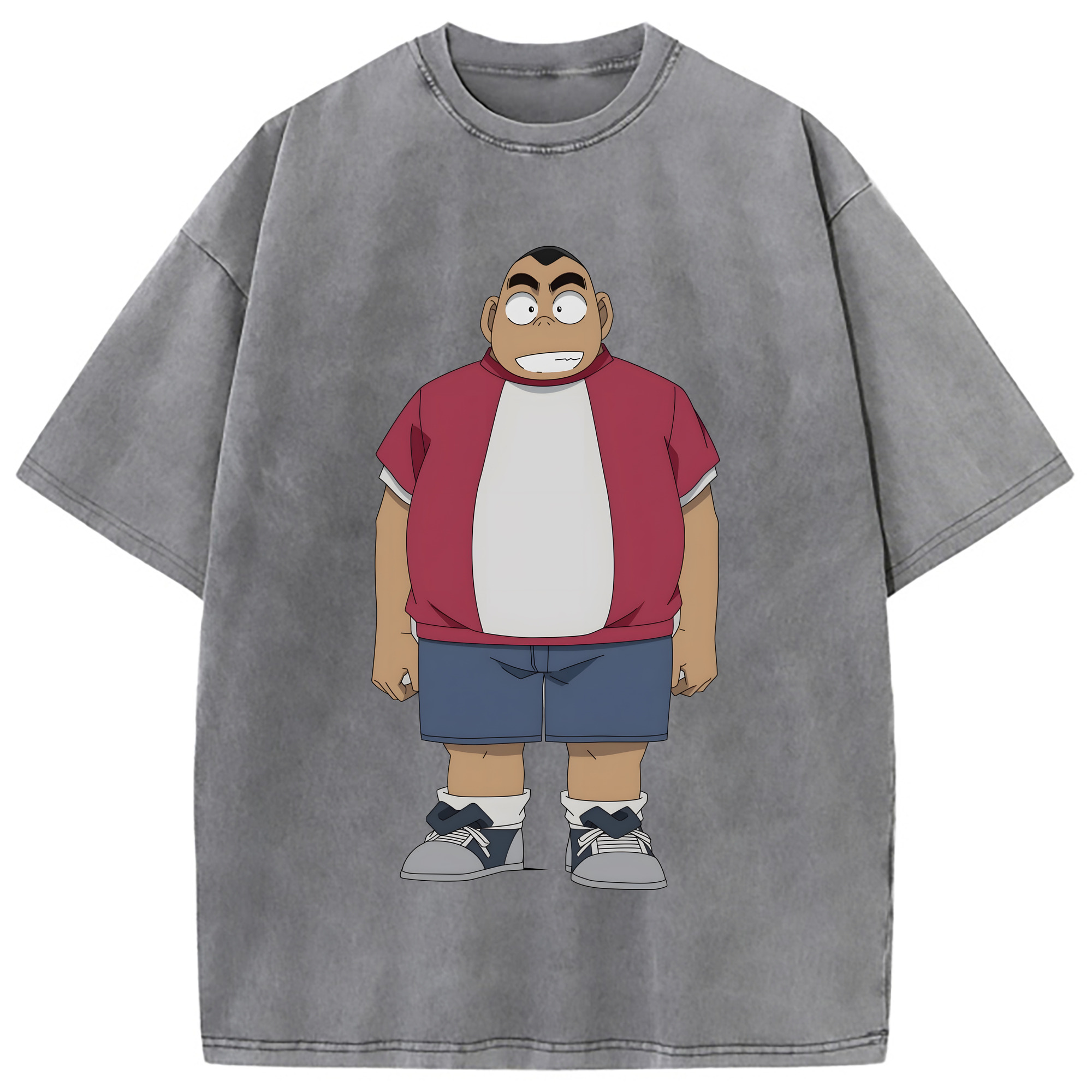 （画像用） 名探偵コナン 小嶋 元太 こじま げんた Detective Conan Kojima Genta 綿100% ヴィンテージ風 半袖Tシャツ（フロントプリント）