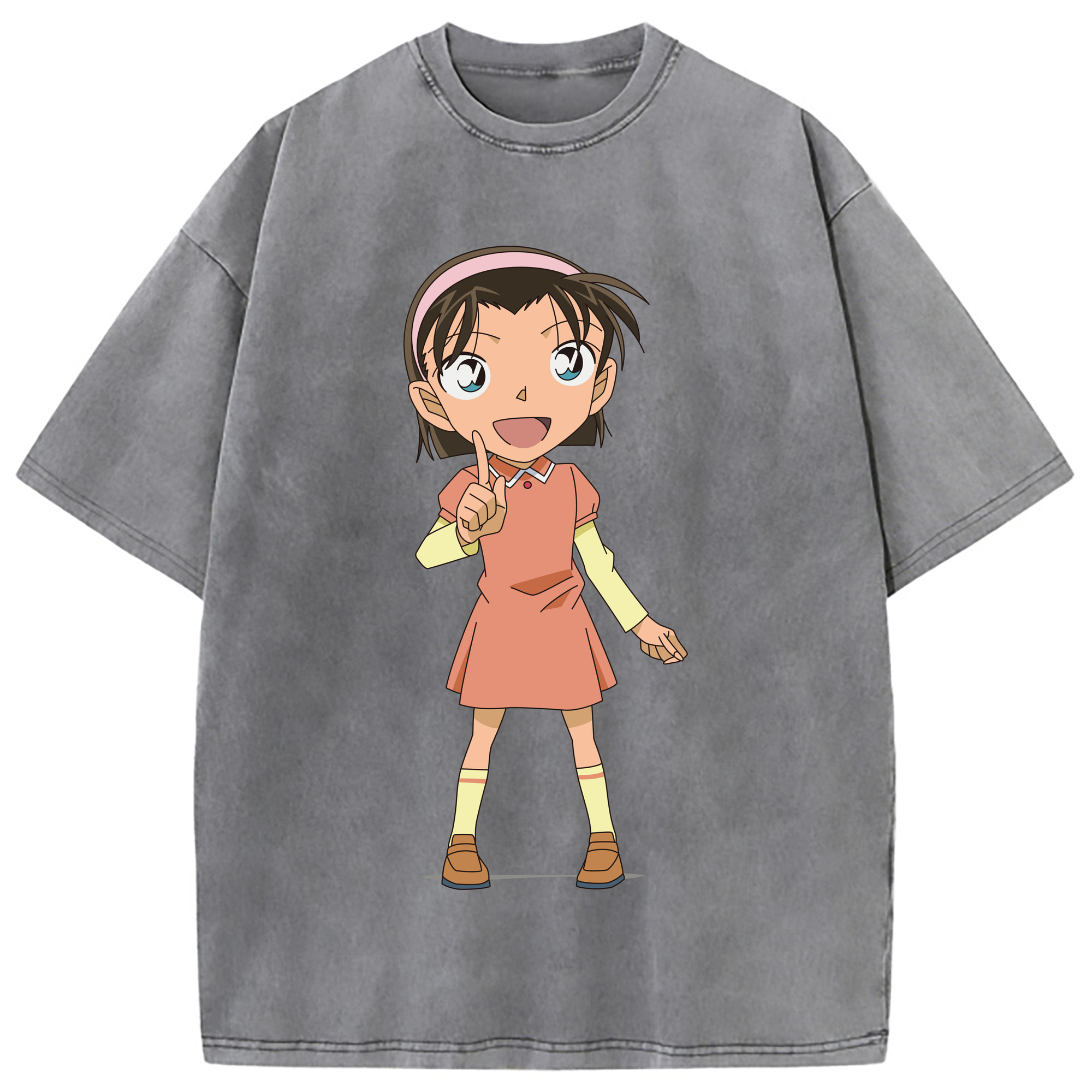 （画像用） 名探偵コナン 吉田 歩美 よしだ あゆみ Detective Conan my Yeager 綿100% ヴィンテージ風 半袖Tシャツ（フロントプリント）