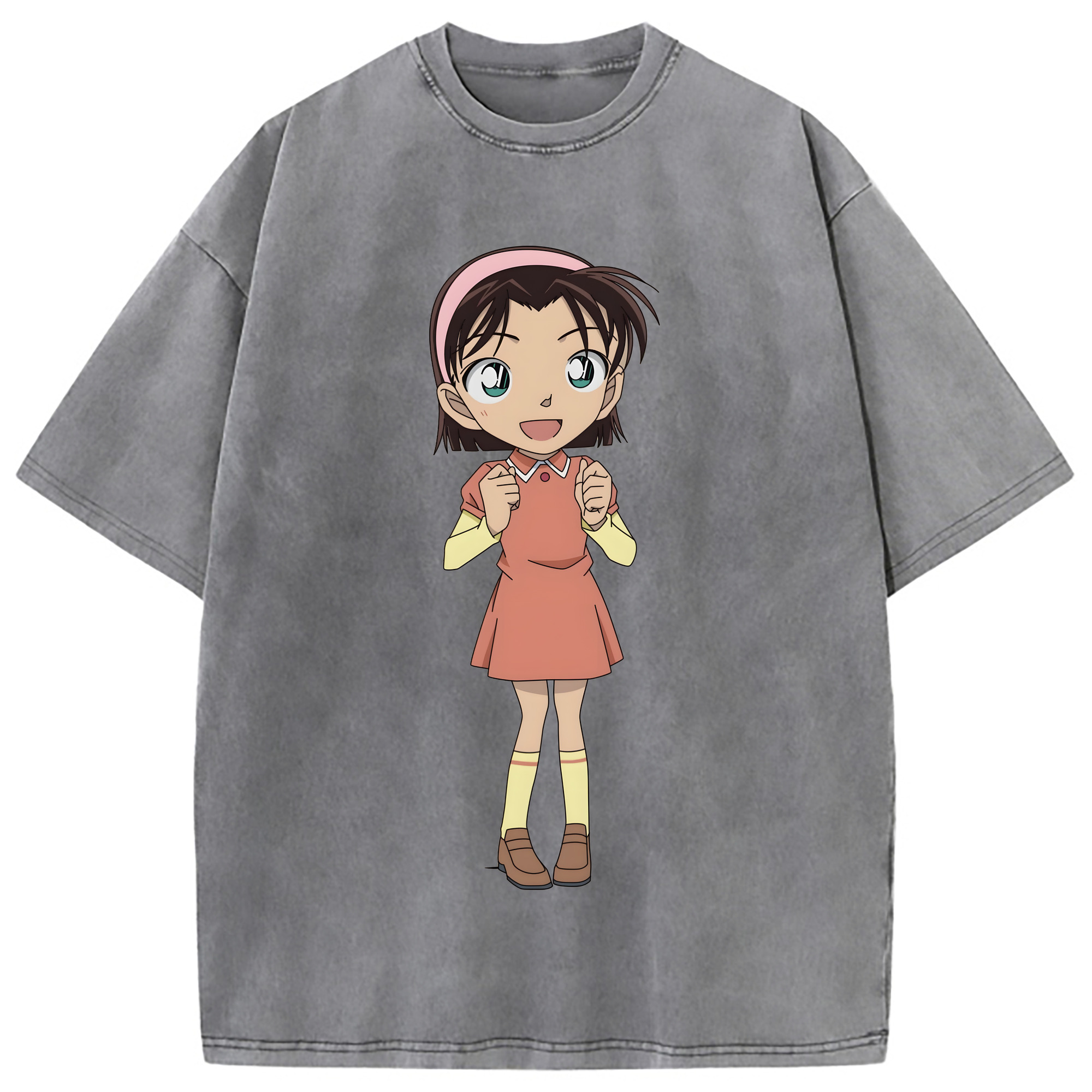 （画像用） 名探偵コナン 吉田 歩美 よしだ あゆみ Detective Conan my Yeager 綿100% ヴィンテージ風 半袖Tシャツ（フロントプリント）