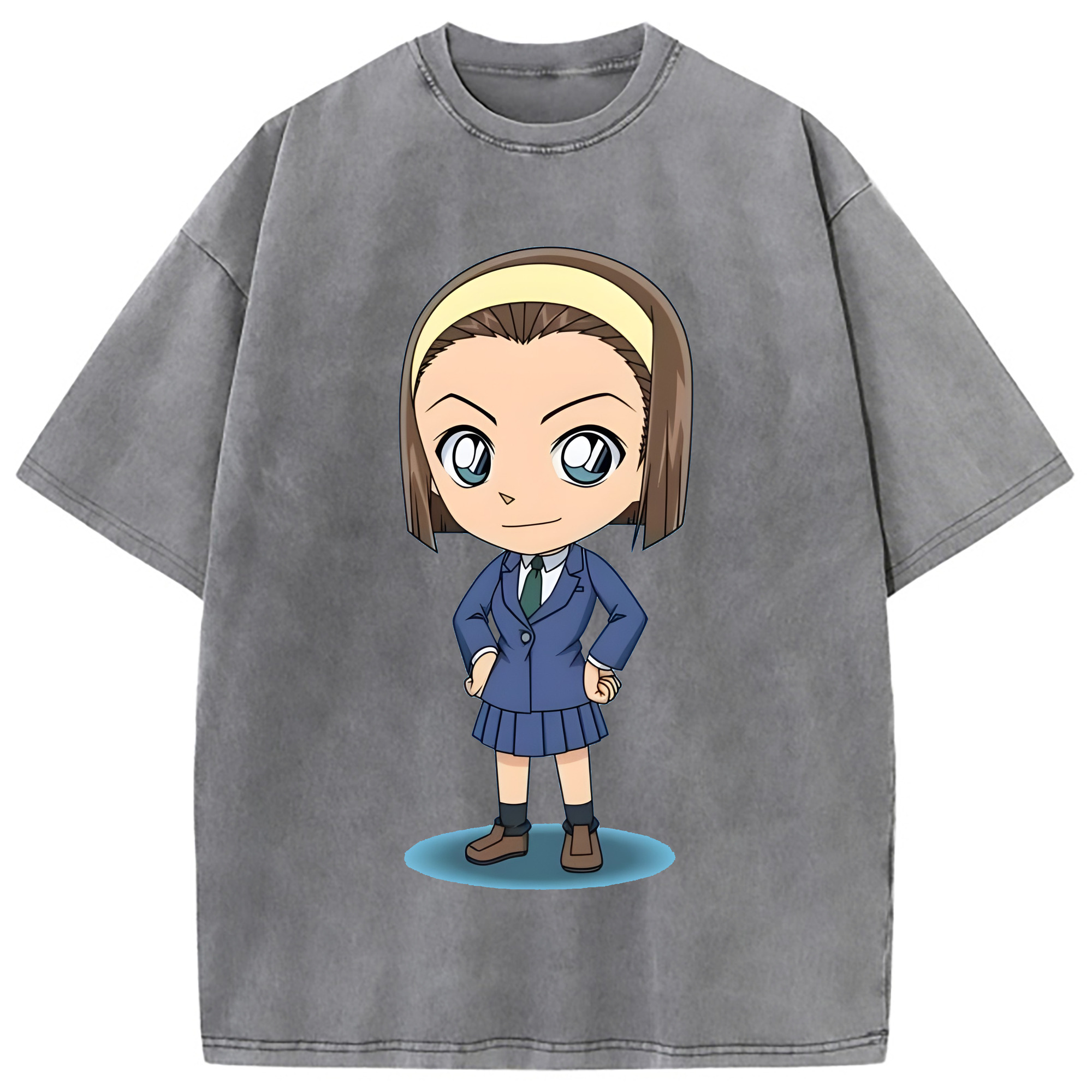 （画像用） 名探偵コナン 吉田 歩美 よしだ あゆみ Detective Conan my Yeager 綿100% ヴィンテージ風 半袖Tシャツ（フロントプリント）