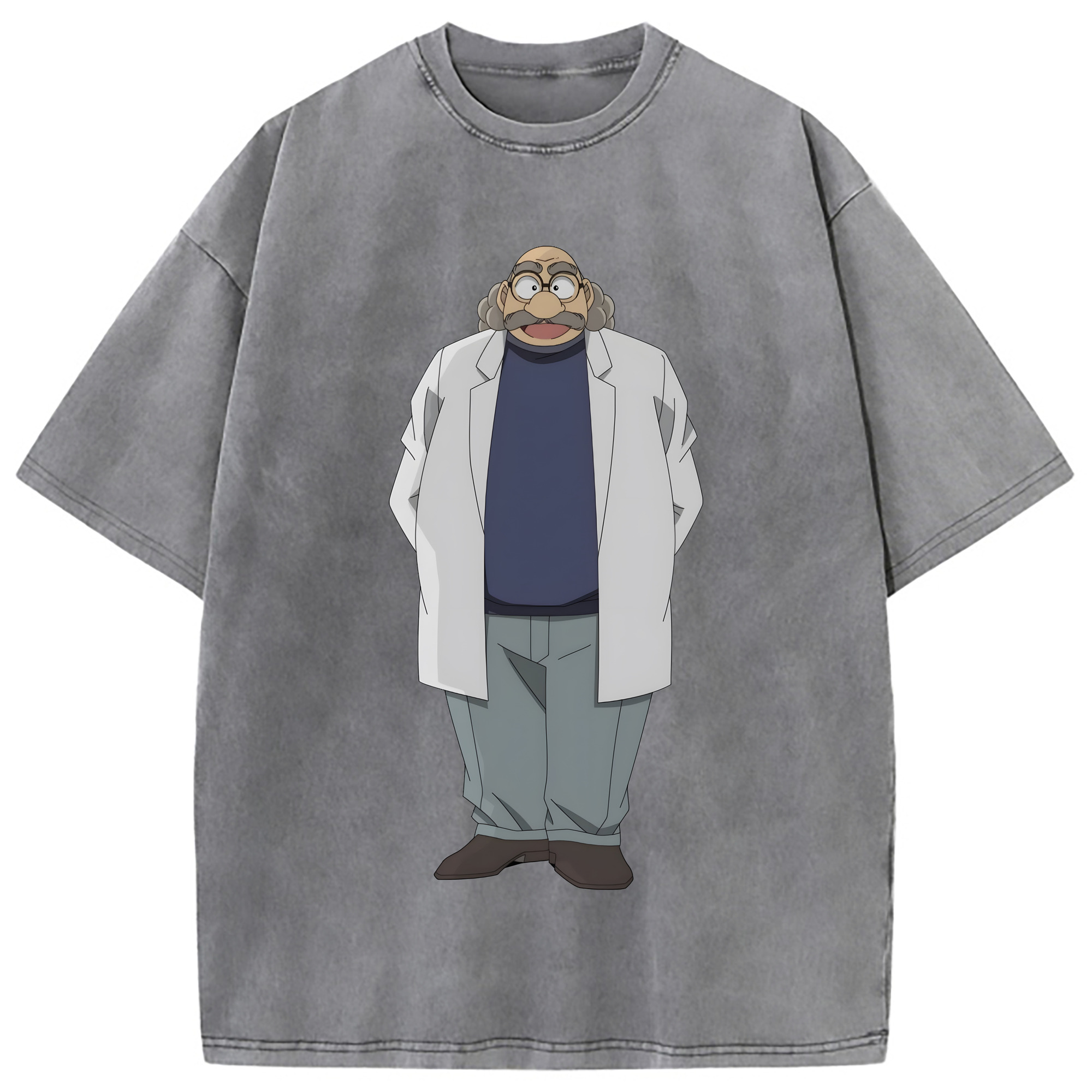 （画像用） 名探偵コナン あがさ ひろし Detective Conan Agasa Hiroshi 綿100% ヴィンテージ風 半袖Tシャツ（フロントプリント）