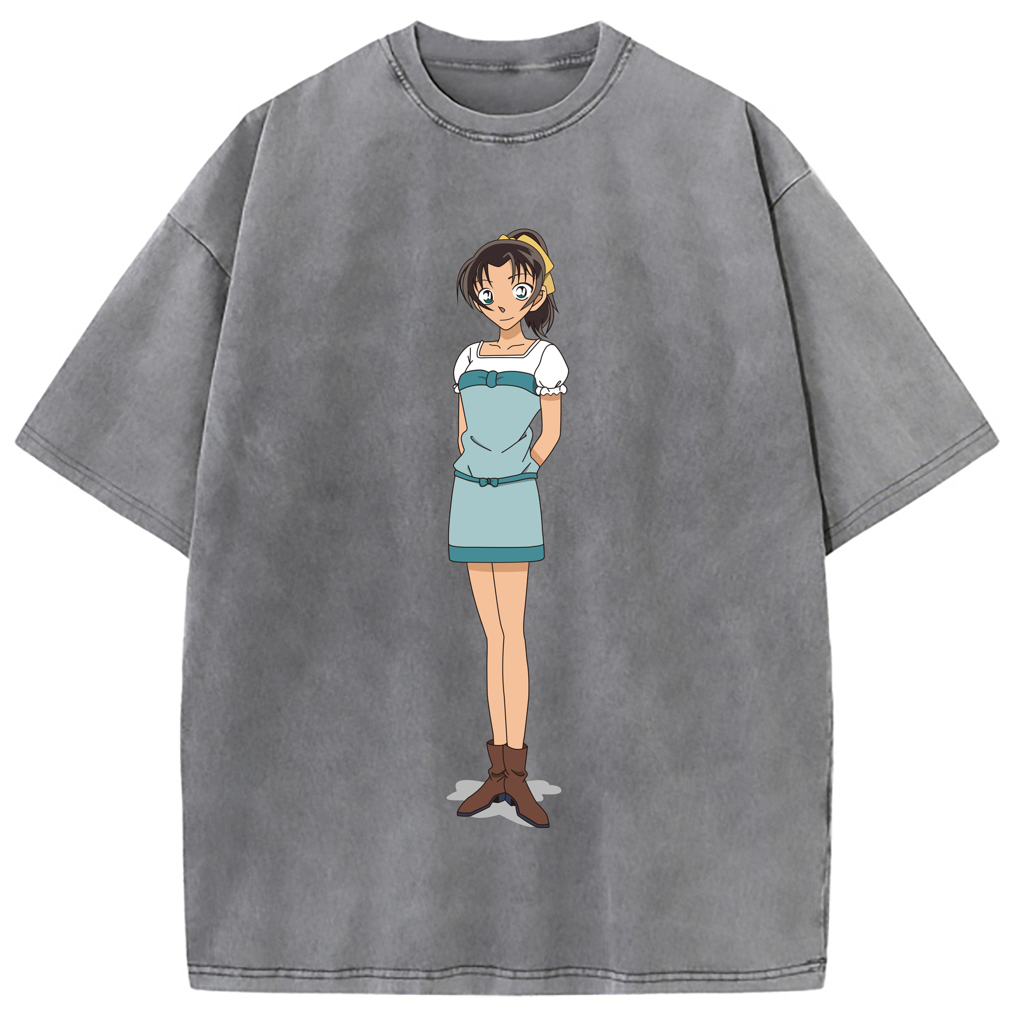 （画像用） 名探偵コナン Detective Conan 綿100% ヴィンテージ風 半袖Tシャツ（フロントプリント）