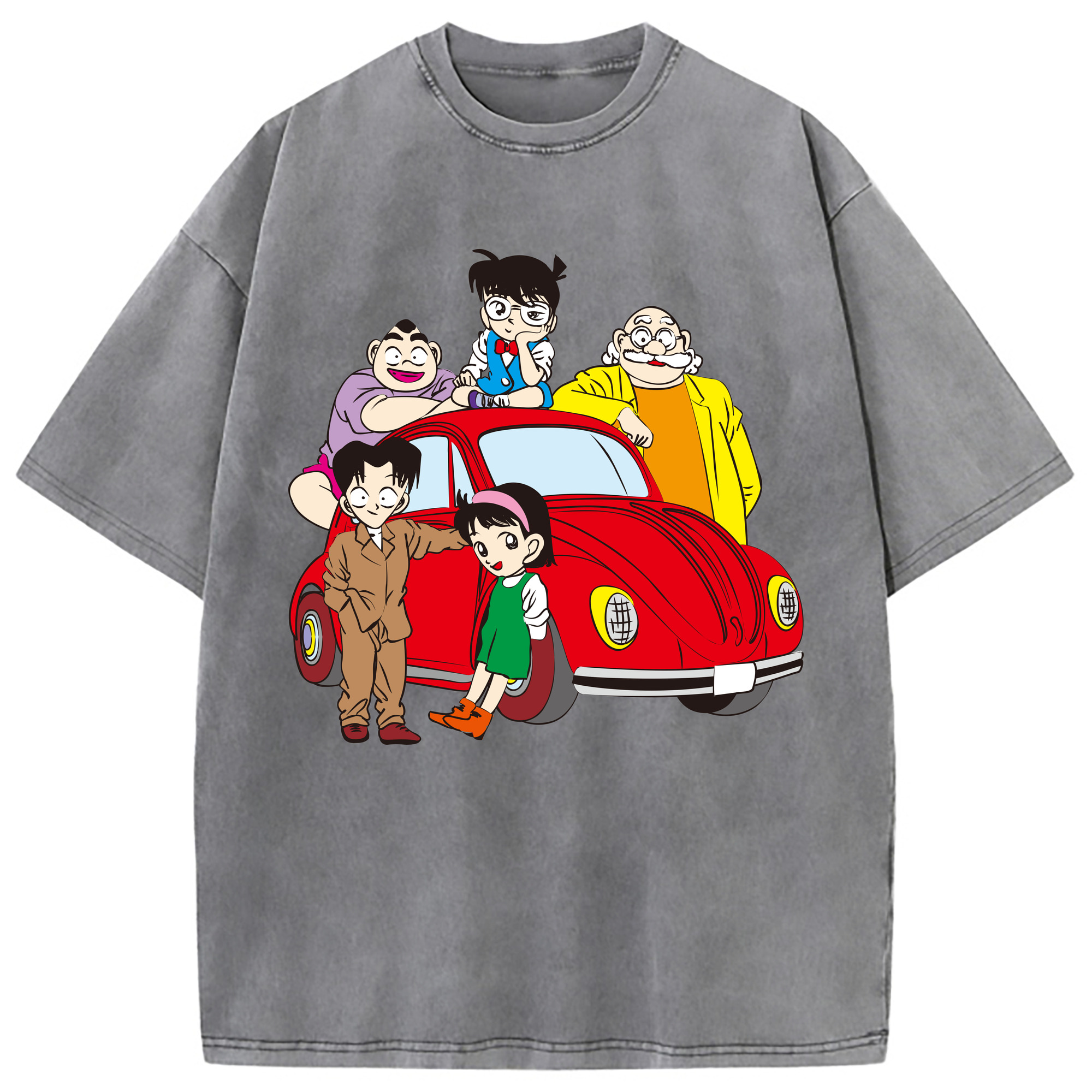 （画像用） 名探偵コナン Detective Conan 綿100% ヴィンテージ風 半袖Tシャツ（フロントプリント）