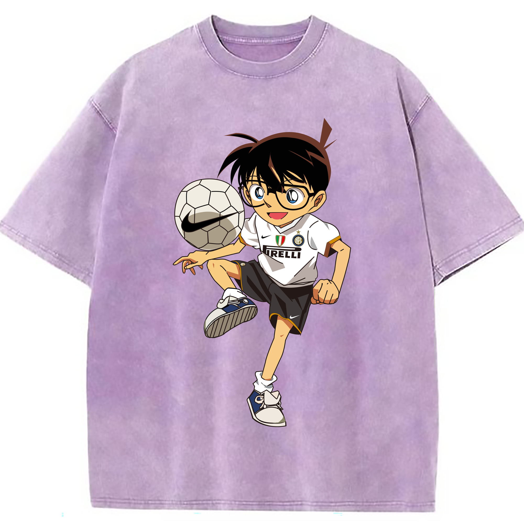 （画像用） 名探偵コナン 江戸川 コナン Detective Conan Conan Edogawa 綿100% ヴィンテージ風 半袖Tシャツ（フロントプリント）