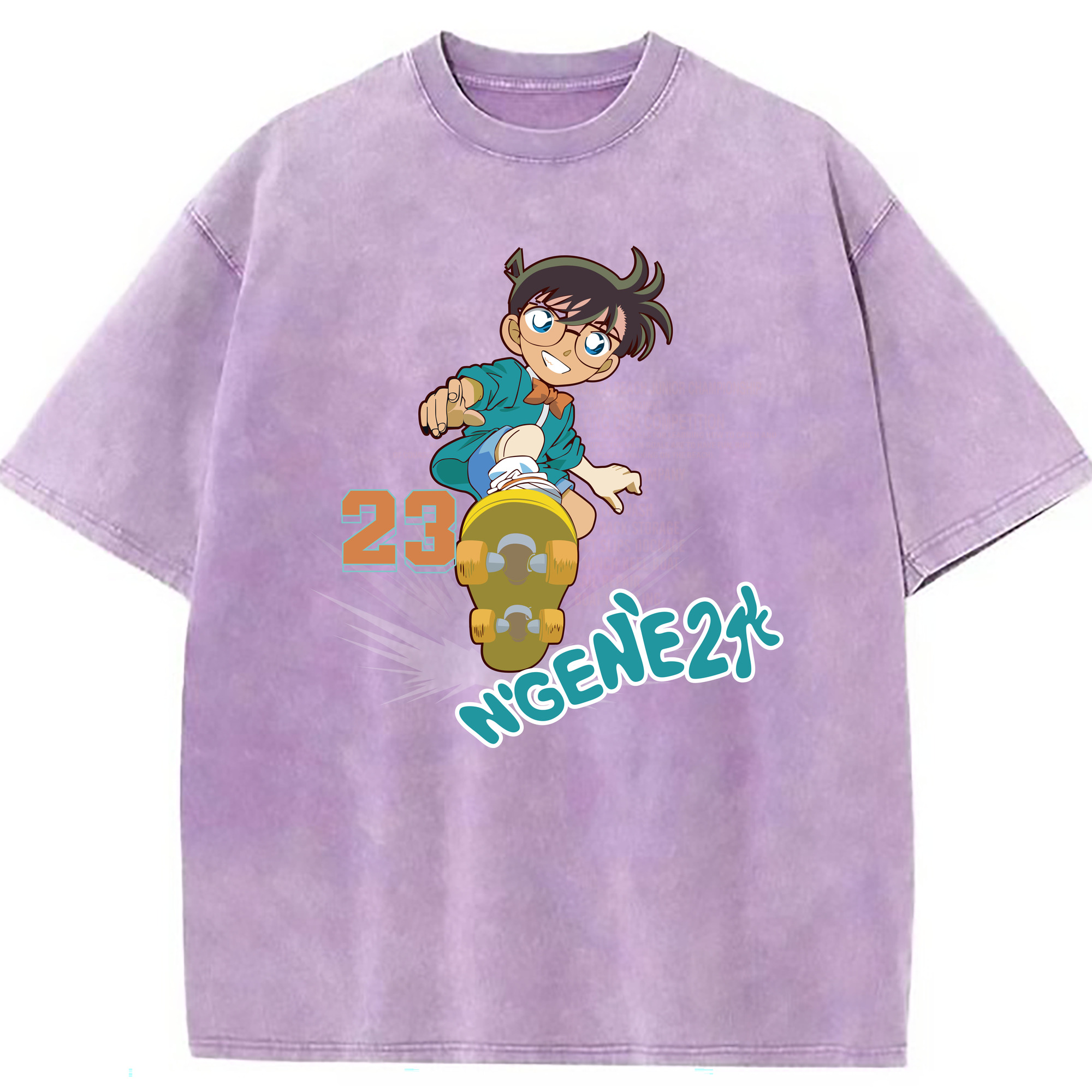 （画像用） 名探偵コナン 江戸川 コナン Detective Conan Conan Edogawa 綿100% ヴィンテージ風 半袖Tシャツ（フロントプリント）