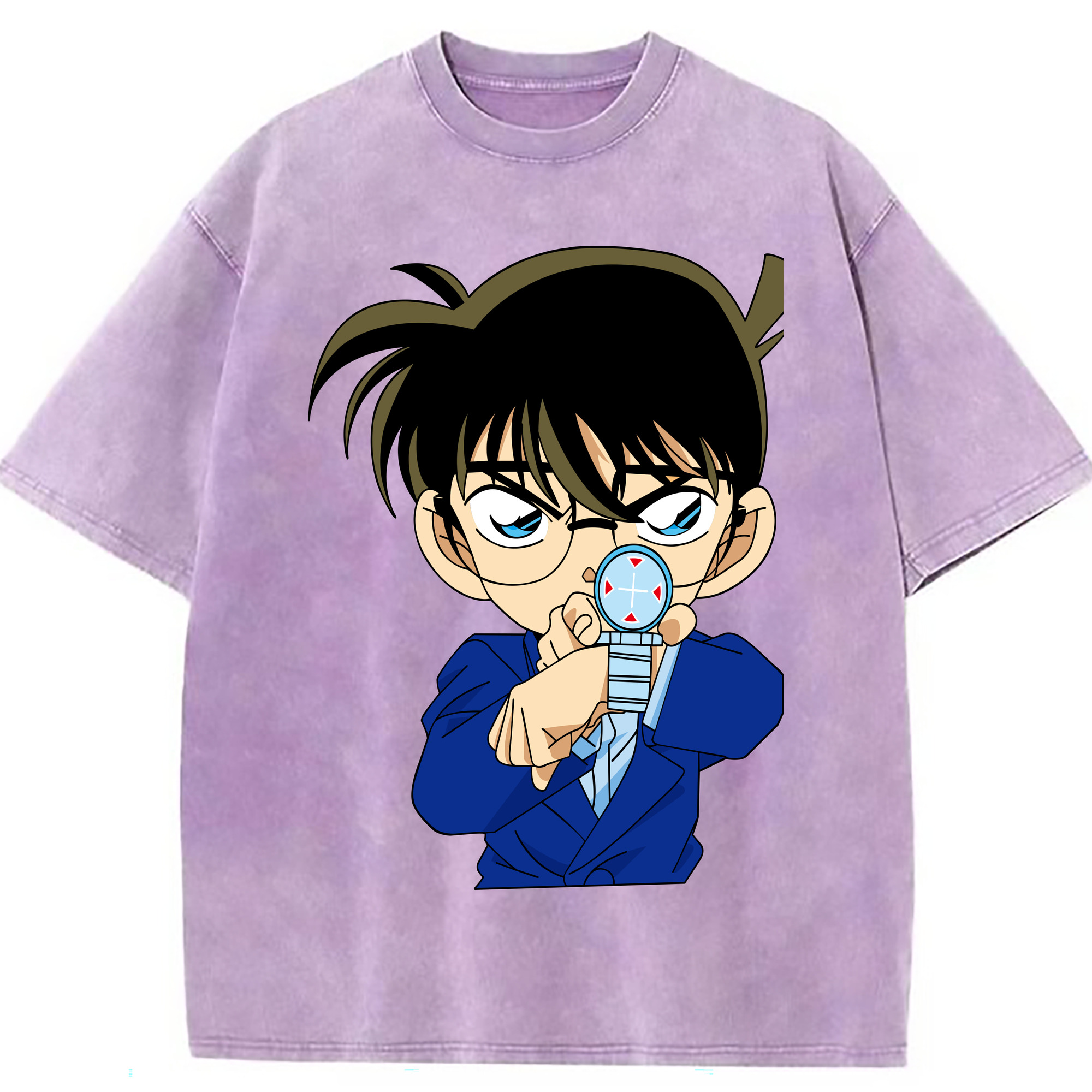 （画像用） 名探偵コナン 江戸川 コナン Detective Conan Conan Edogawa 綿100% ヴィンテージ風 半袖Tシャツ（フロントプリント）