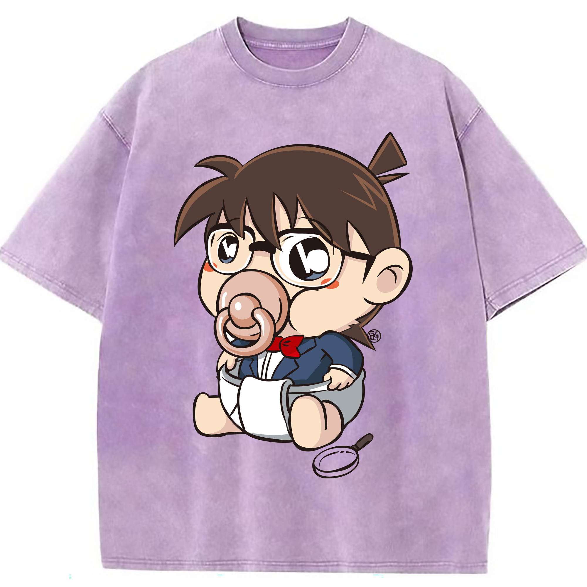 （画像用） 名探偵コナン 江戸川 コナン Detective Conan Conan Edogawa 綿100% ヴィンテージ風 半袖Tシャツ（フロントプリント）