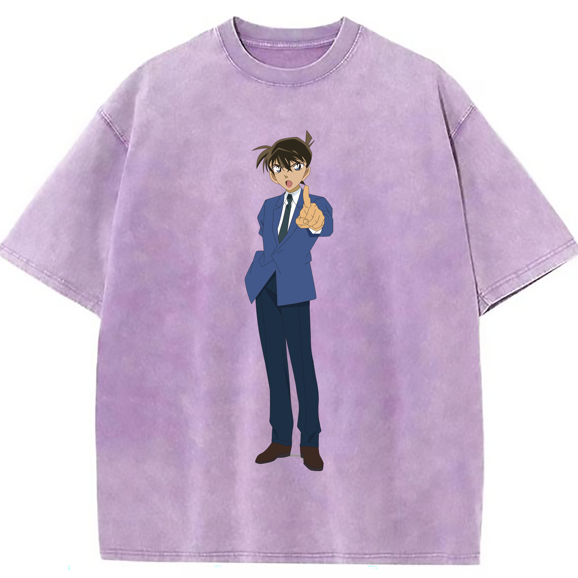 （画像用） 名探偵コナン 江戸川 コナン Detective Conan Conan Edogawa 綿100% ヴィンテージ風 半袖Tシャツ（フロントプリント）