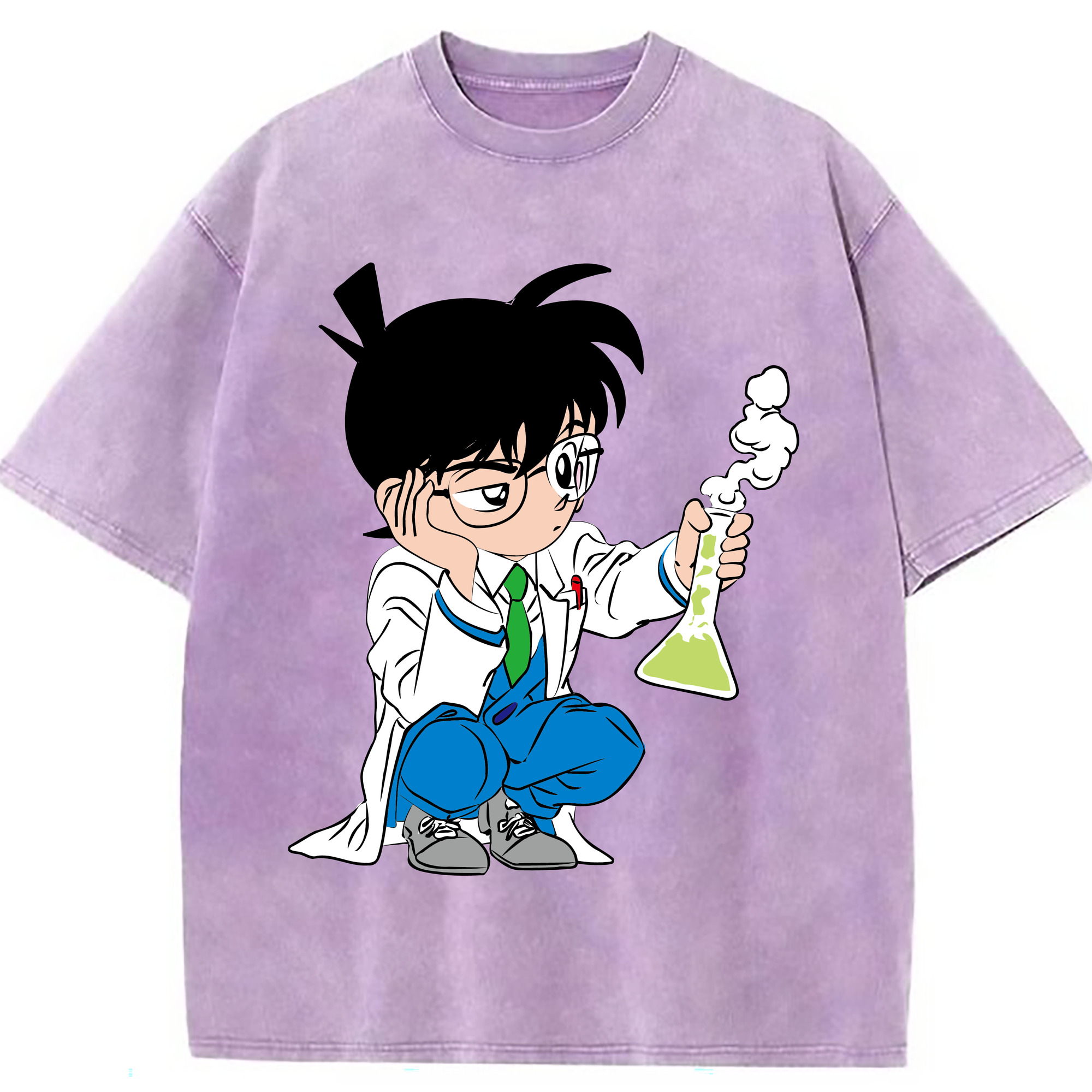 （画像用） 名探偵コナン 江戸川 コナン Detective Conan Conan Edogawa 綿100% ヴィンテージ風 半袖Tシャツ（フロントプリント）