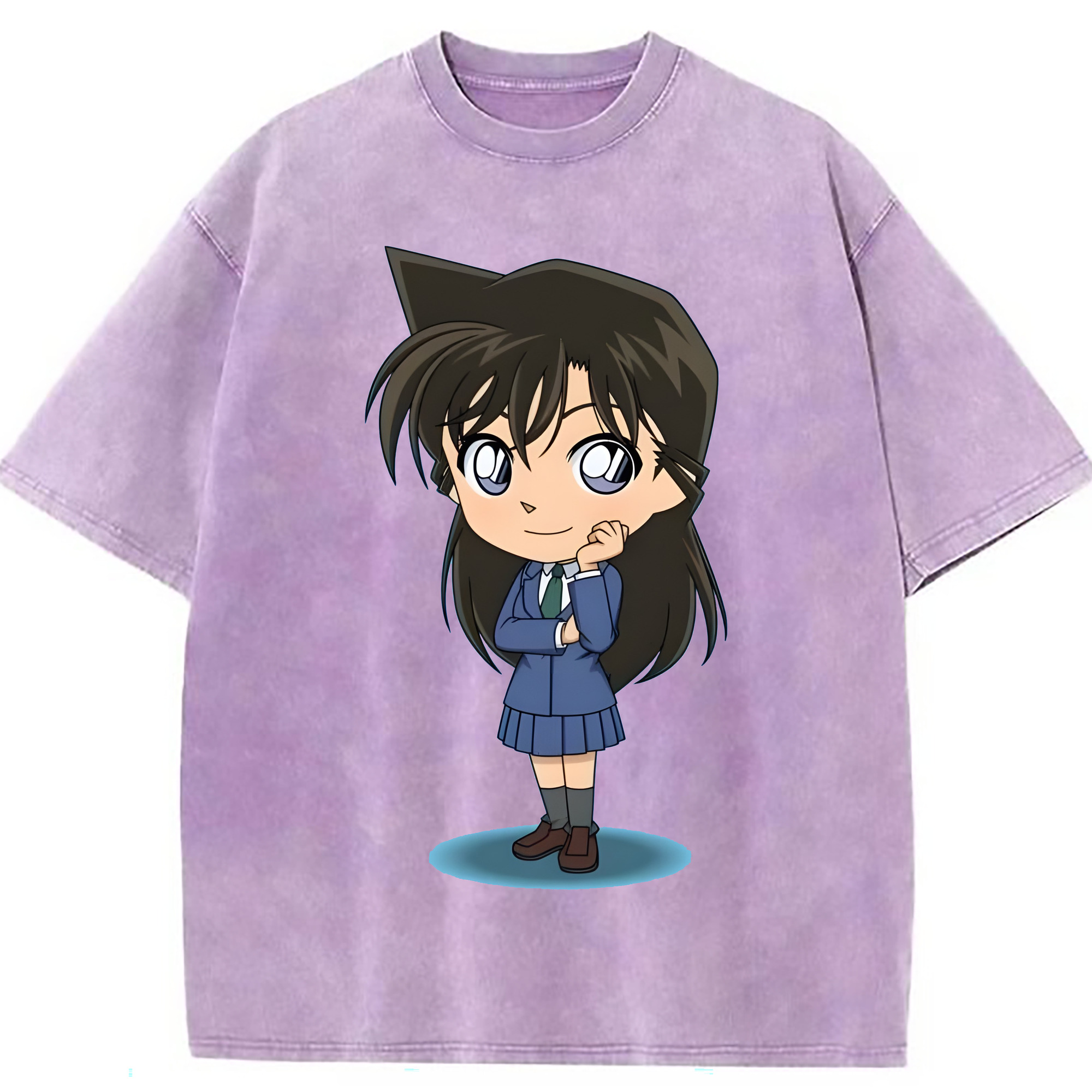 （画像用） 名探偵コナン 毛利 蘭 もうり らん、モーリ ラン Detective Conan Rachel Moore 綿100% ヴィンテージ風 半袖Tシャツ（フロントプリント）