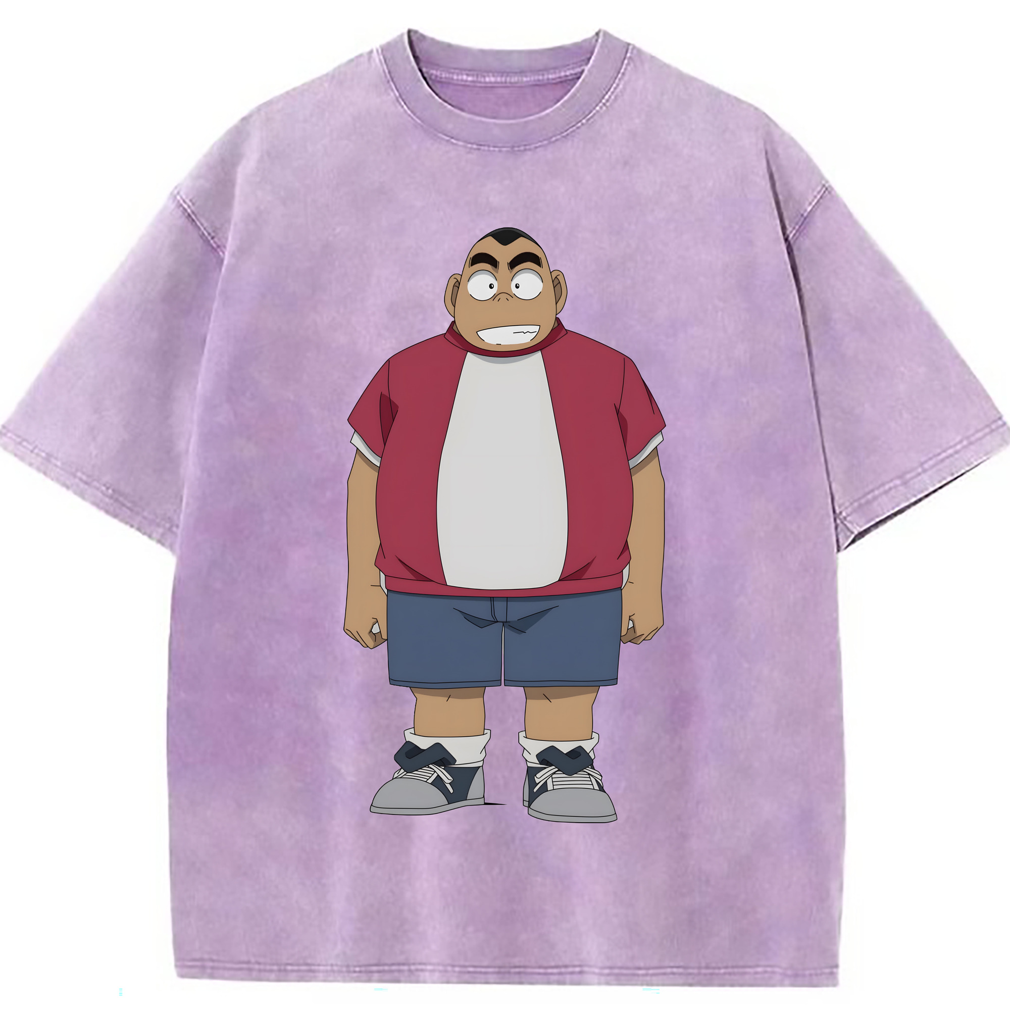 （画像用） 名探偵コナン 小嶋 元太 こじま げんた Detective Conan Kojima Genta 綿100% ヴィンテージ風 半袖Tシャツ（フロントプリント）
