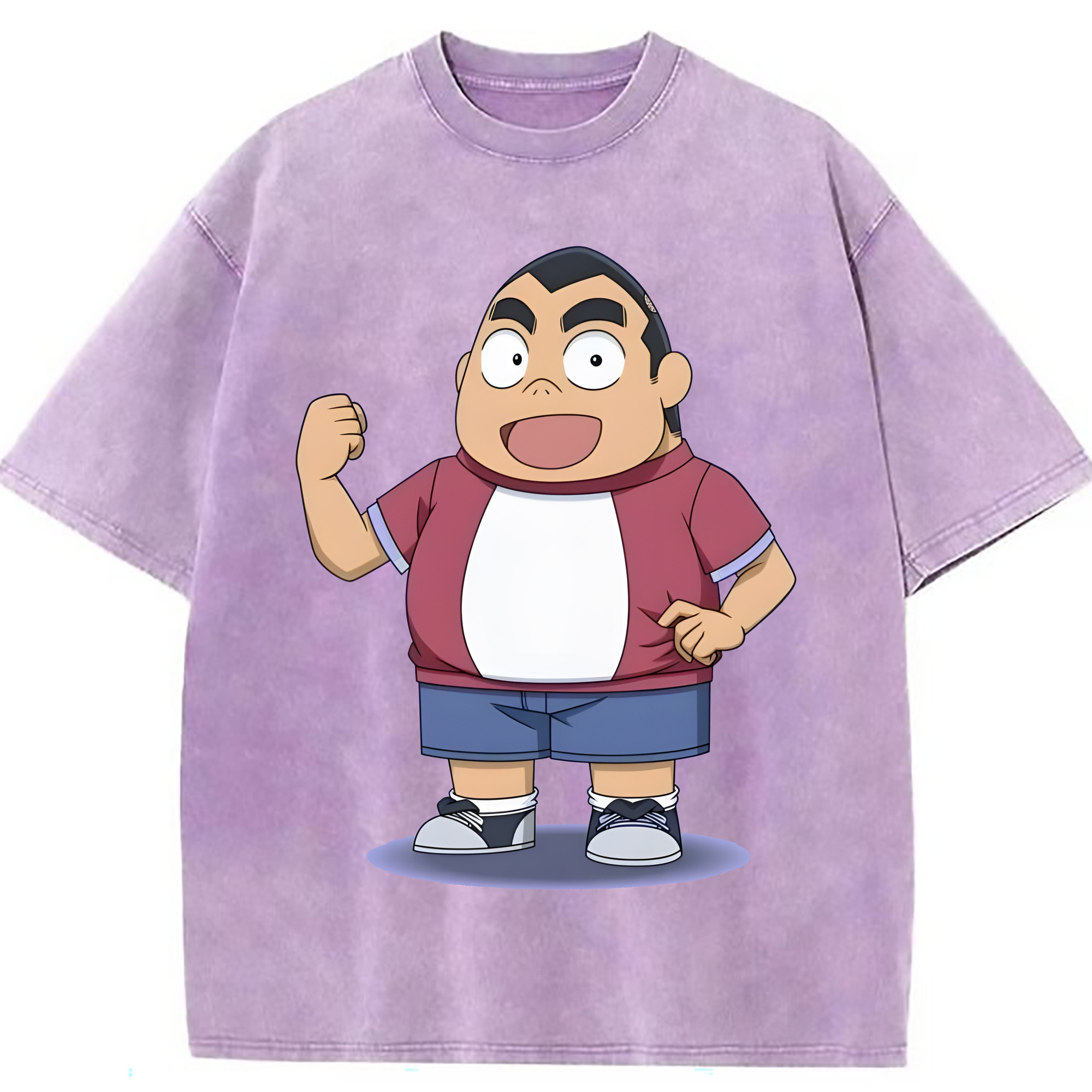 （画像用） 名探偵コナン 小嶋 元太 こじま げんた Detective Conan Kojima Genta 綿100% ヴィンテージ風 半袖Tシャツ（フロントプリント）
