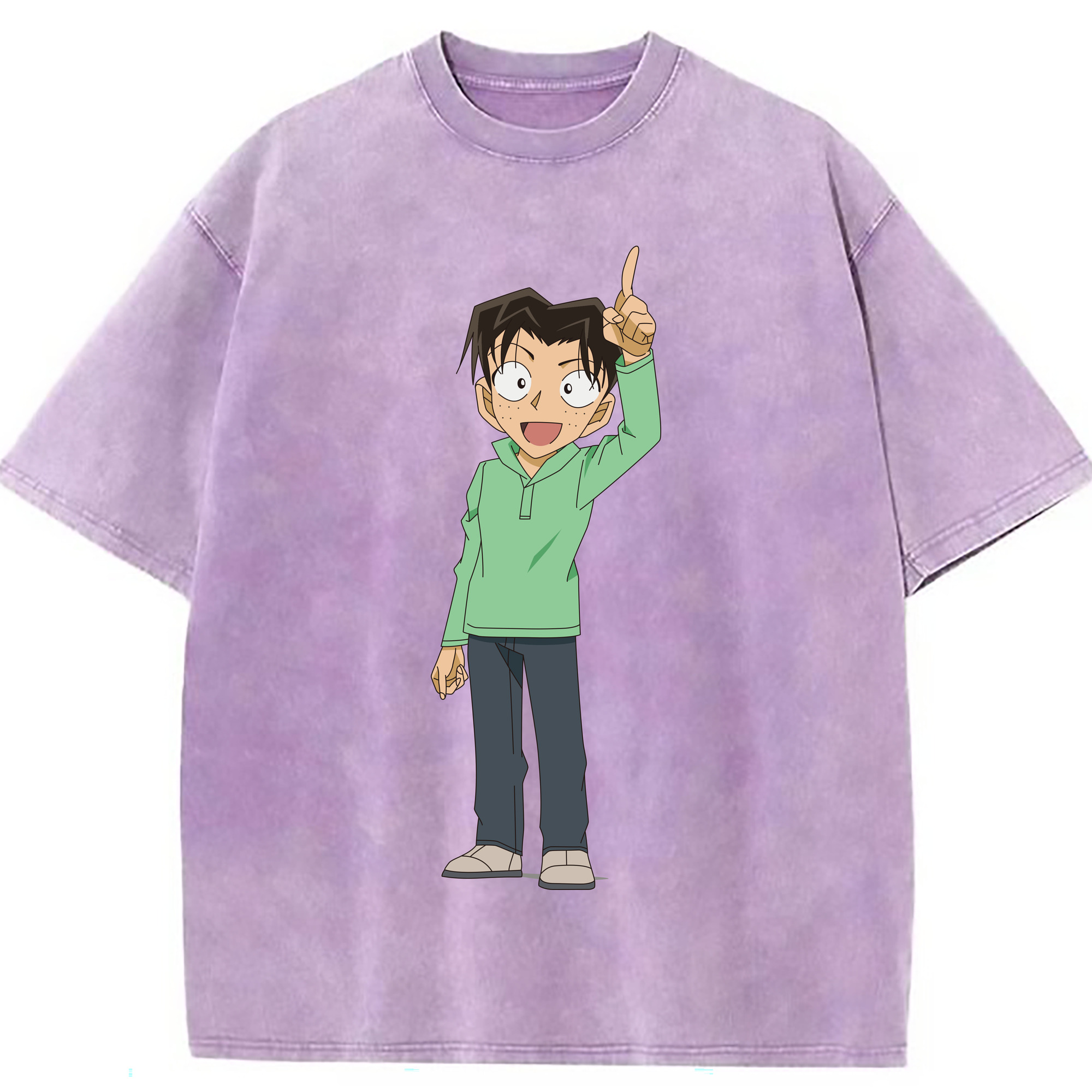 （画像用） 名探偵コナン 円谷 光彦 つぶらや みつひこ Detective Conan Mitch Tennyson 綿100% ヴィンテージ風 半袖Tシャツ（フロントプリント）