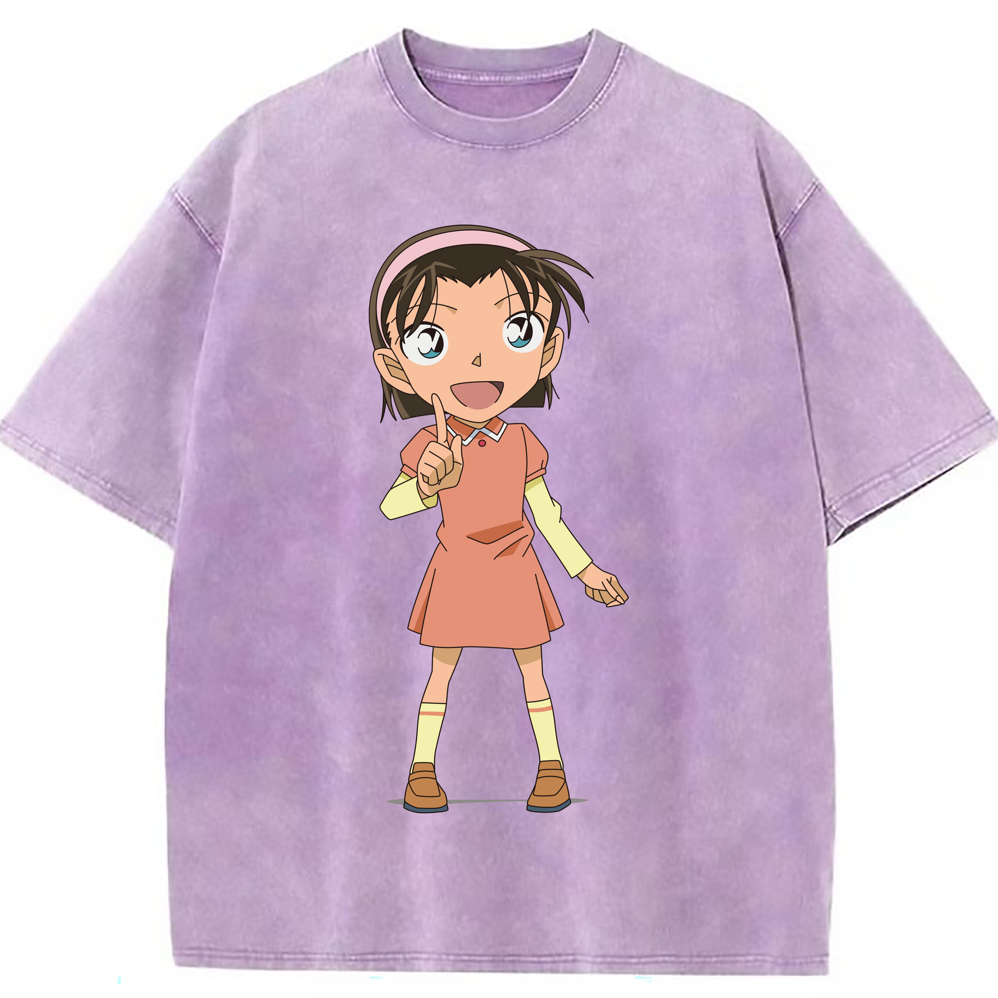 （画像用） 名探偵コナン 吉田 歩美 よしだ あゆみ Detective Conan my Yeager 綿100% ヴィンテージ風 半袖Tシャツ（フロントプリント）