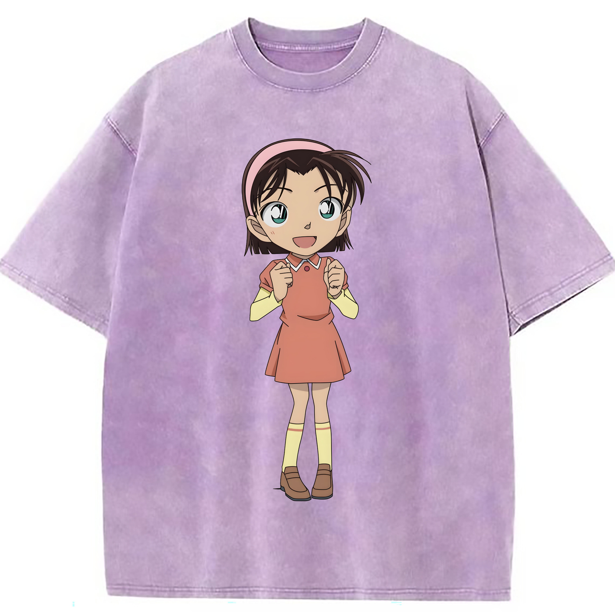 （画像用） 名探偵コナン 吉田 歩美 よしだ あゆみ Detective Conan my Yeager 綿100% ヴィンテージ風 半袖Tシャツ（フロントプリント）