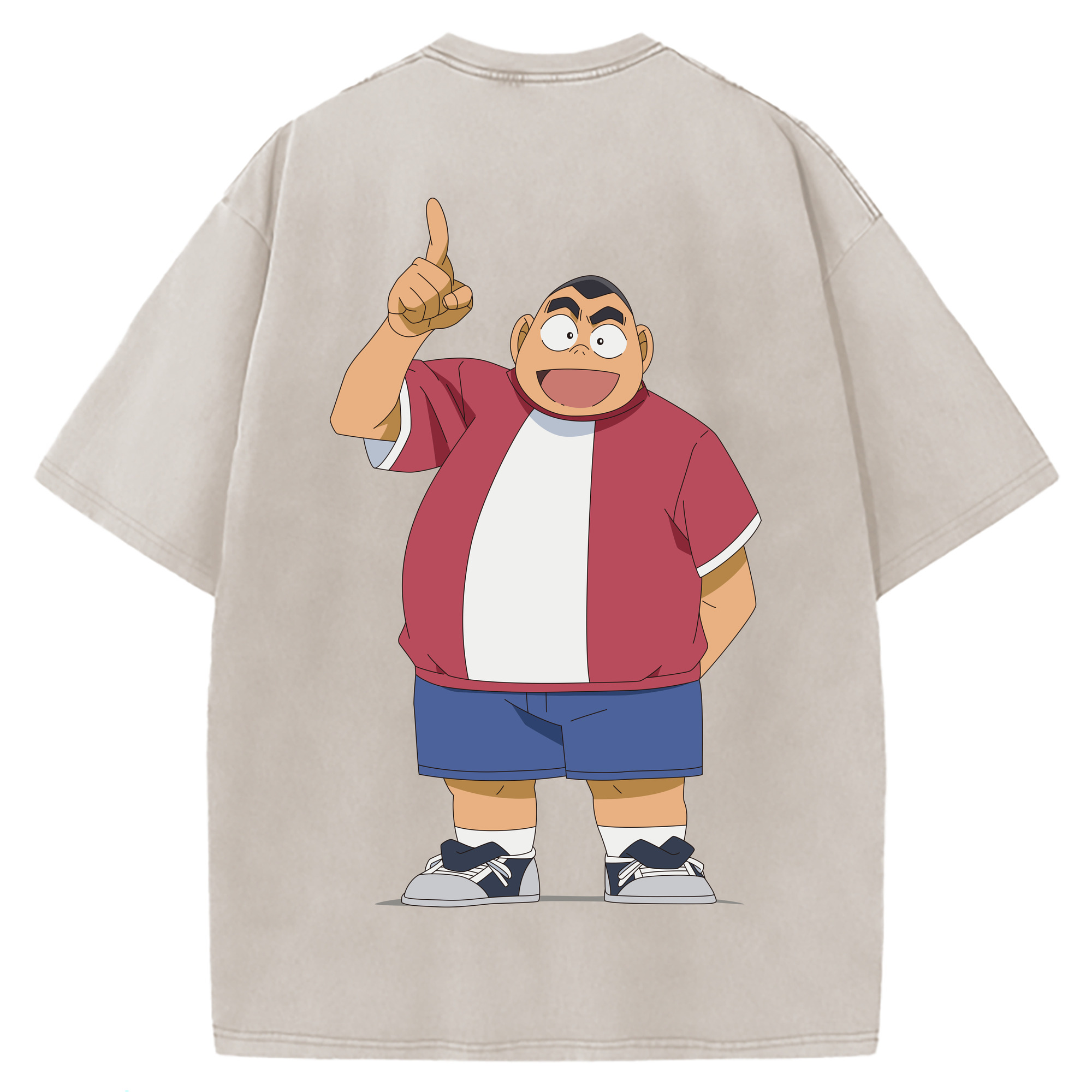 （画像用） 名探偵コナン 小嶋 元太 こじま げんた Detective Conan Kojima Genta 綿100% ヴィンテージ風 半袖Tシャツ（背面プリント）