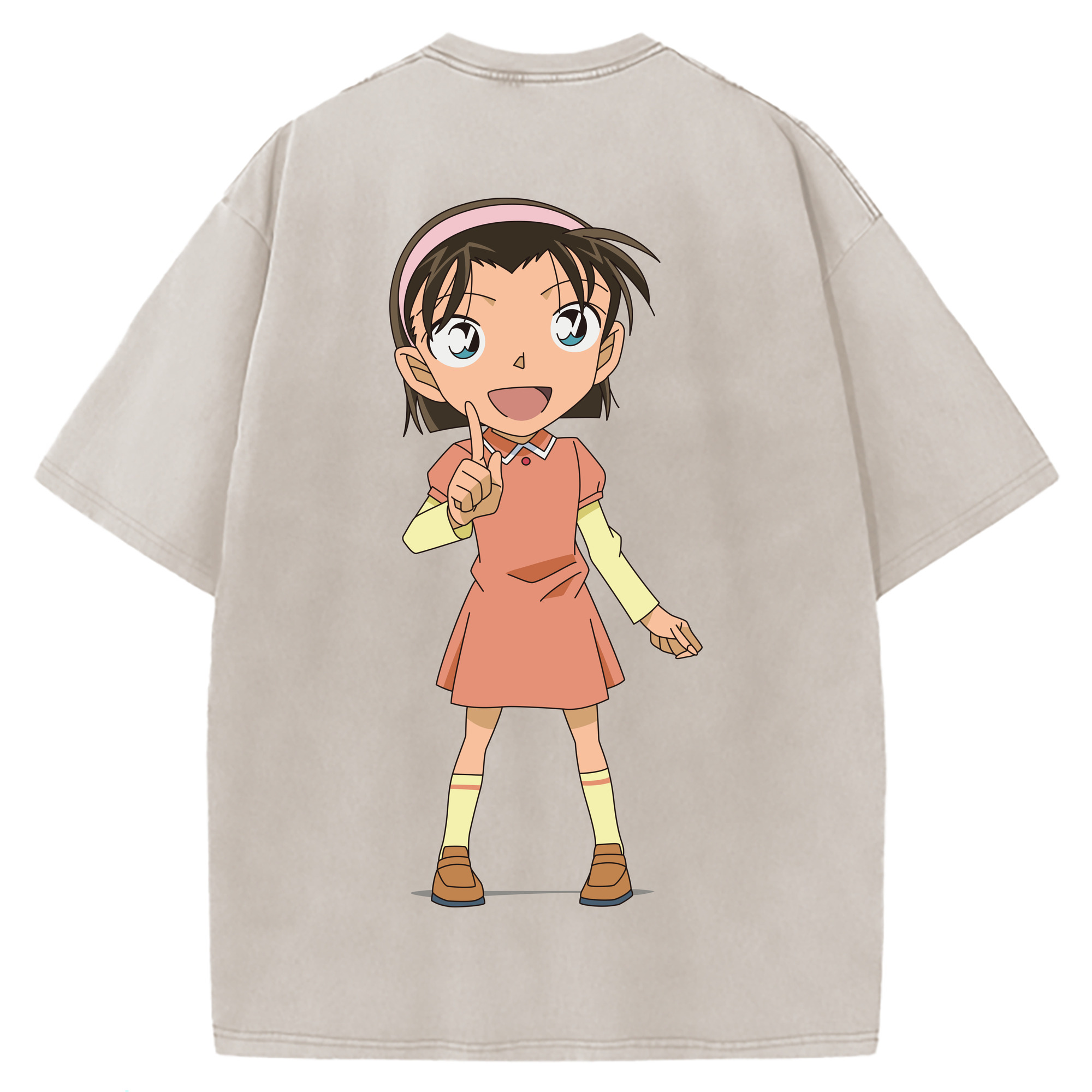 （画像用） 名探偵コナン 吉田 歩美 よしだ あゆみ Detective Conan my Yeager 綿100% ヴィンテージ風 半袖Tシャツ（背面プリント）