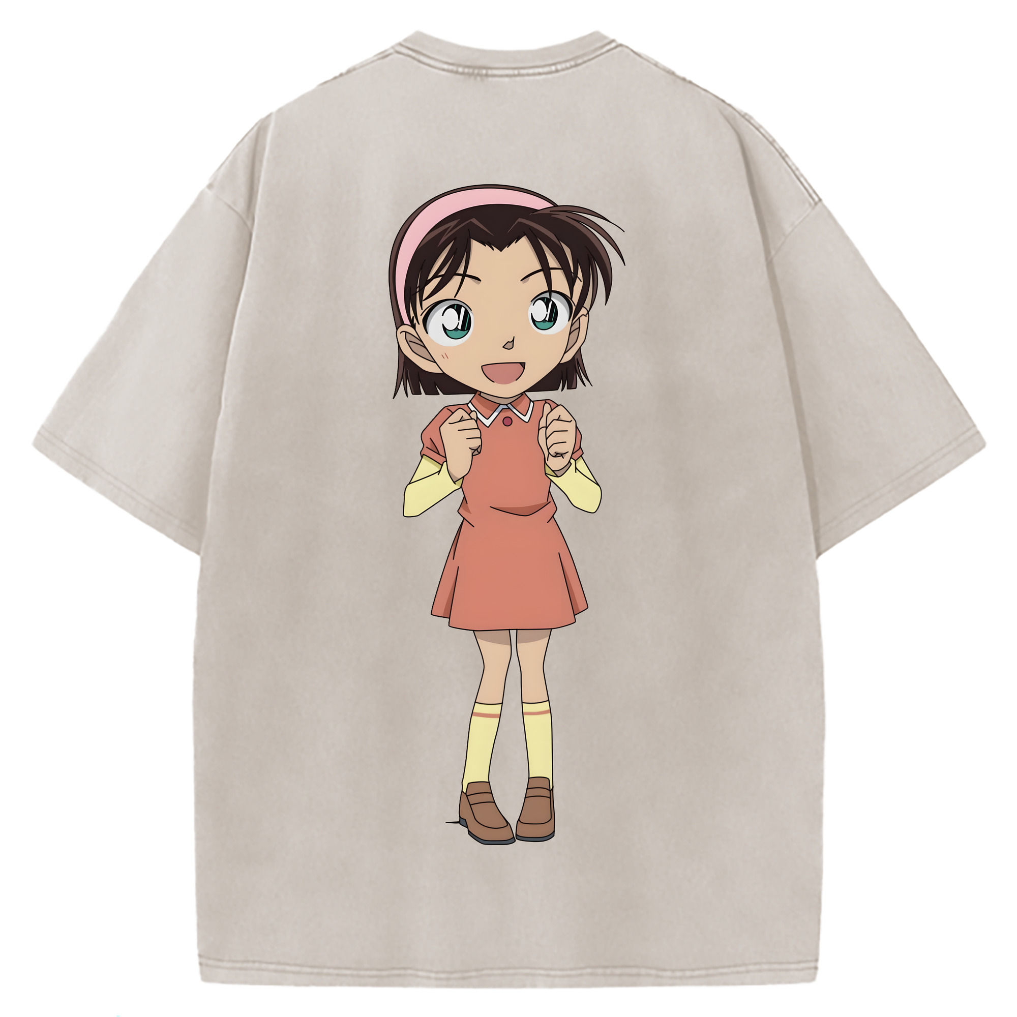 （画像用） 名探偵コナン 吉田 歩美 よしだ あゆみ Detective Conan my Yeager 綿100% ヴィンテージ風 半袖Tシャツ（背面プリント）