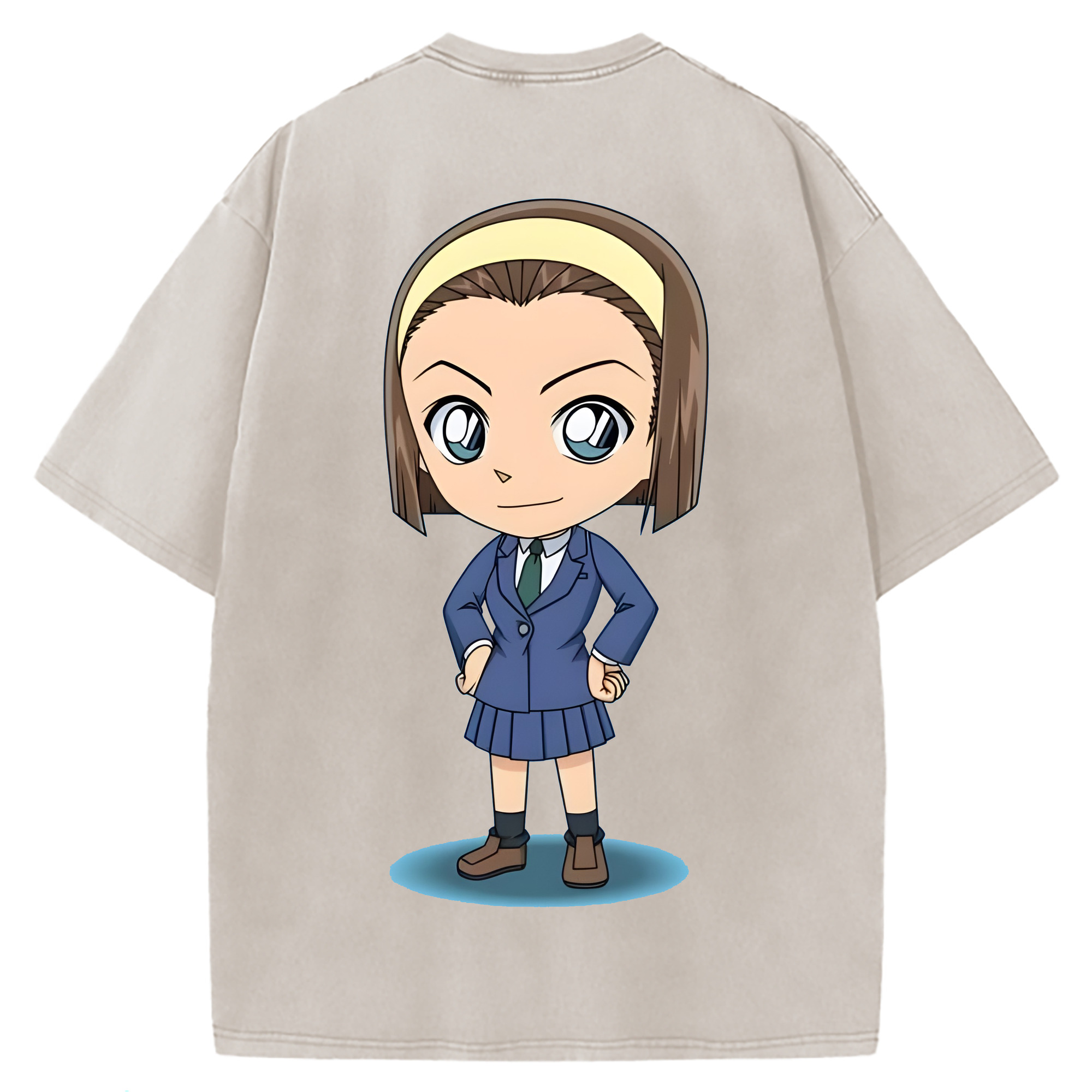 （画像用） 名探偵コナン 吉田 歩美 よしだ あゆみ Detective Conan my Yeager 綿100% ヴィンテージ風 半袖Tシャツ（背面プリント）