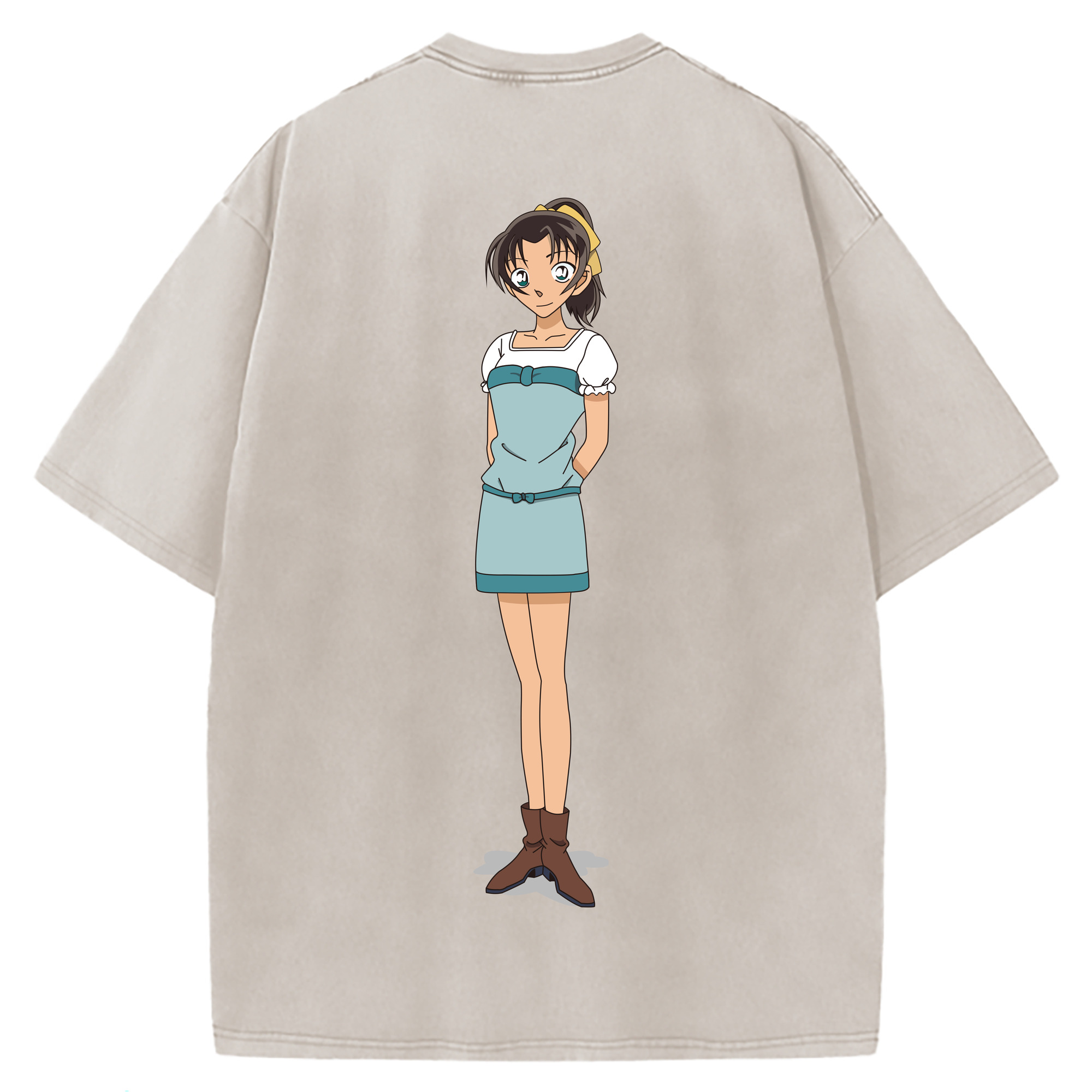 （画像用） 名探偵コナン Detective Conan 綿100% ヴィンテージ風 半袖Tシャツ（背面プリント）