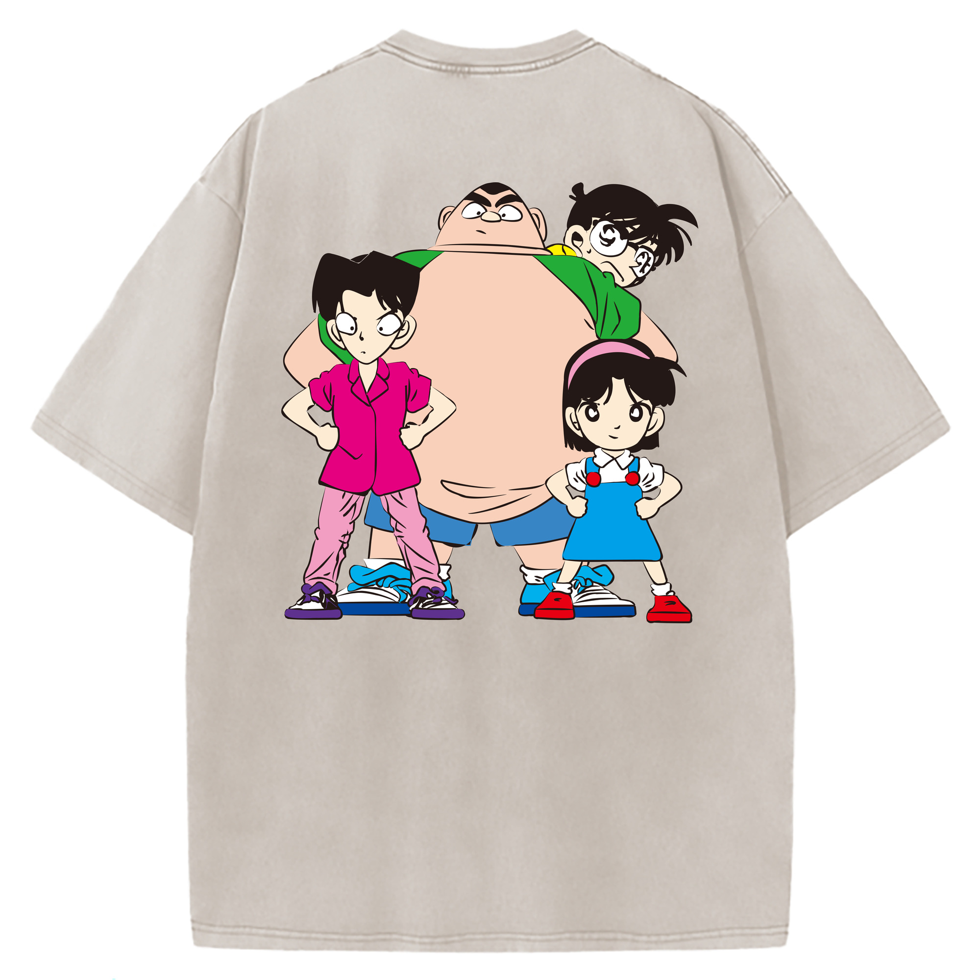 （画像用） 名探偵コナン Detective Conan 綿100% ヴィンテージ風 半袖Tシャツ（背面プリント）