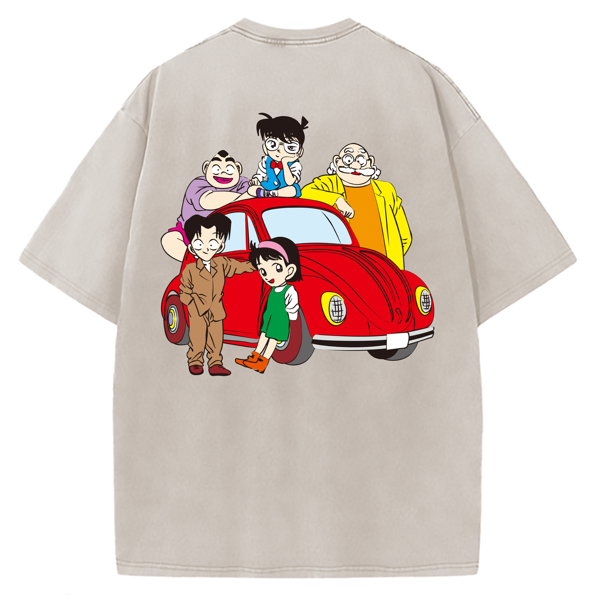 （画像用） 名探偵コナン Detective Conan 綿100% ヴィンテージ風 半袖Tシャツ（背面プリント）
