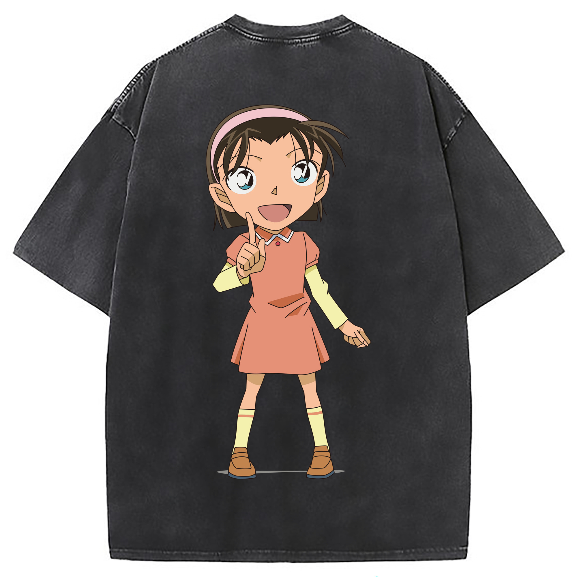 （画像用） 名探偵コナン 吉田 歩美 よしだ あゆみ Detective Conan my Yeager 綿100% ヴィンテージ風 半袖Tシャツ（背面プリント）