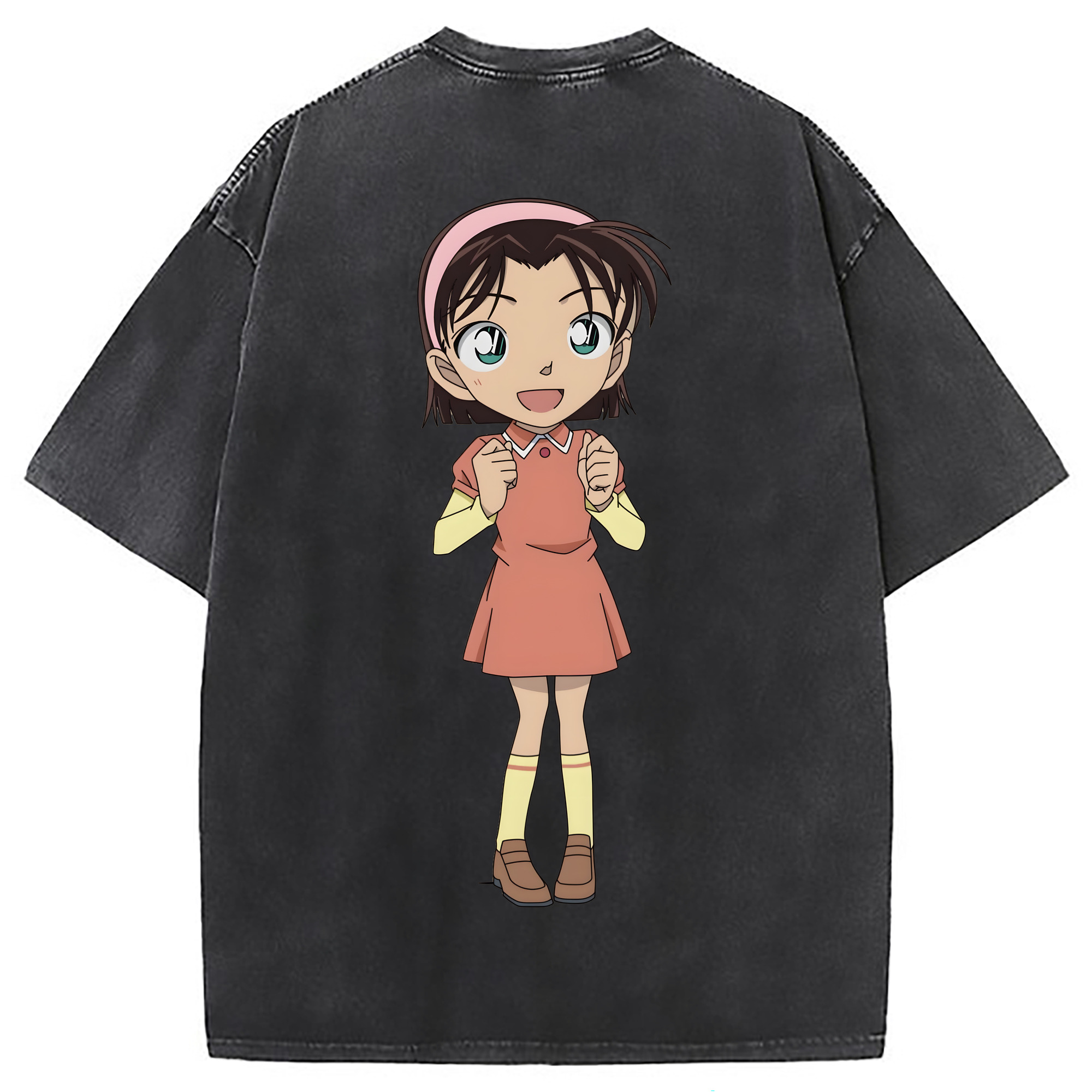 （画像用） 名探偵コナン 吉田 歩美 よしだ あゆみ Detective Conan my Yeager 綿100% ヴィンテージ風 半袖Tシャツ（背面プリント）