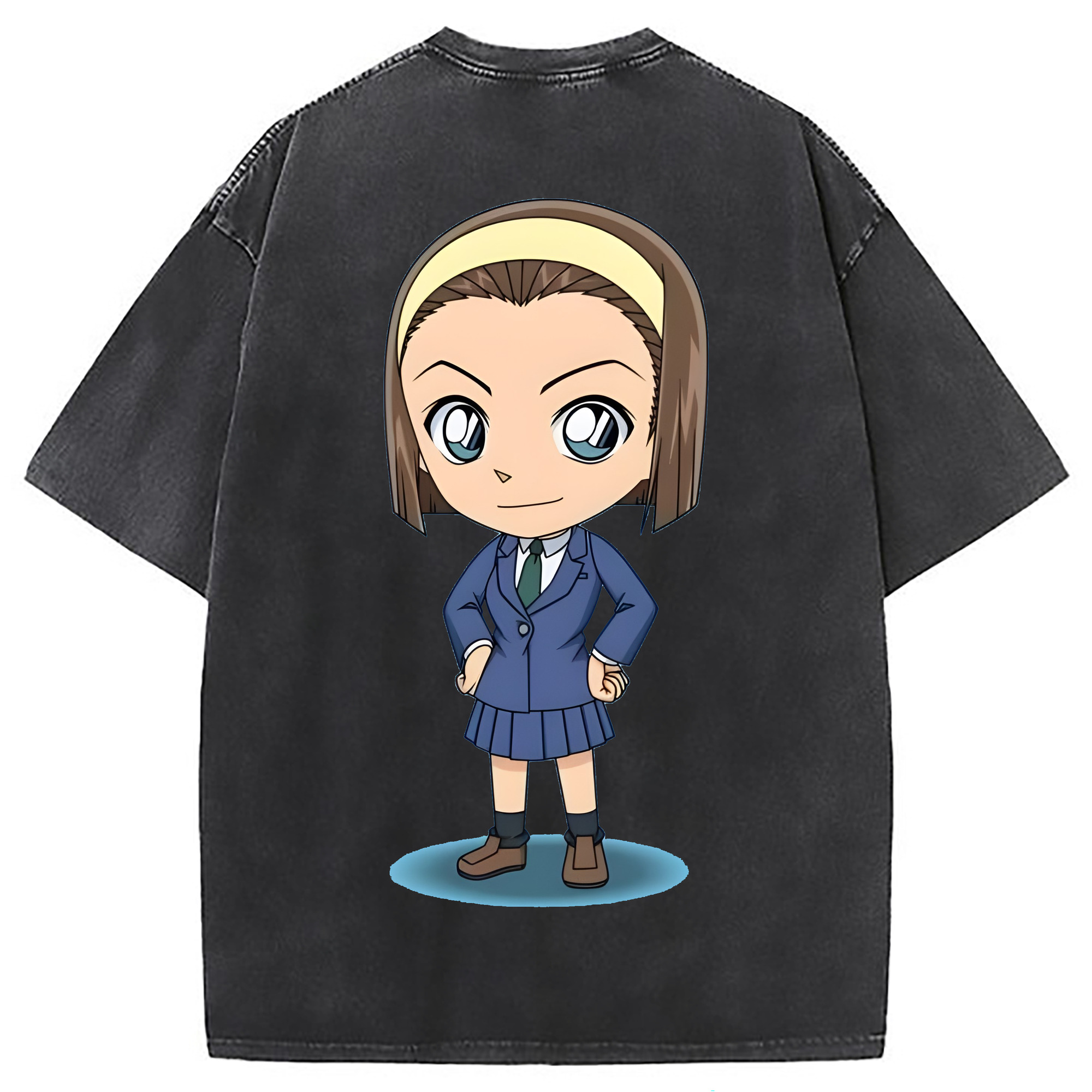 （画像用） 名探偵コナン 吉田 歩美 よしだ あゆみ Detective Conan my Yeager 綿100% ヴィンテージ風 半袖Tシャツ（背面プリント）