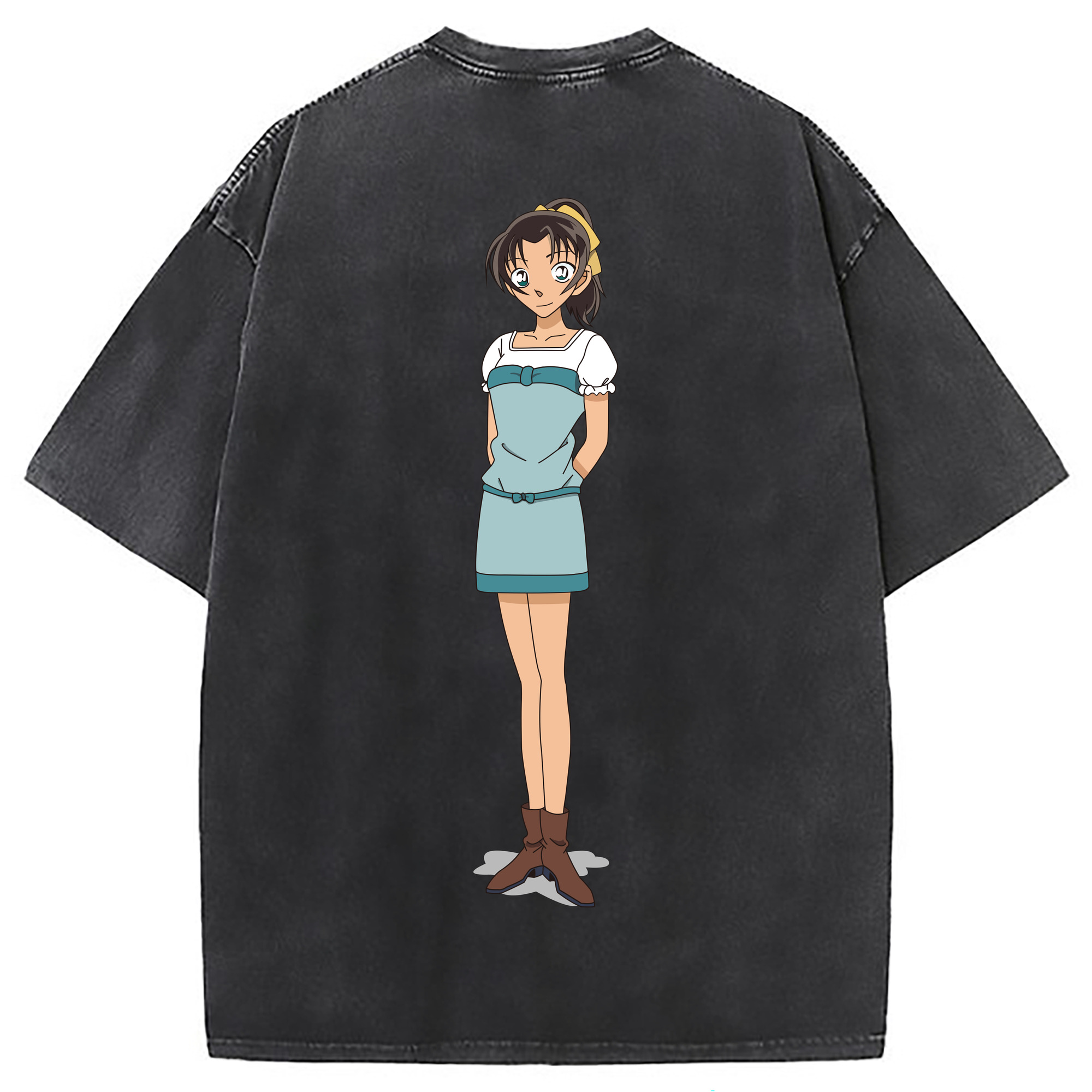 （画像用） 名探偵コナン Detective Conan 綿100% ヴィンテージ風 半袖Tシャツ（背面プリント）