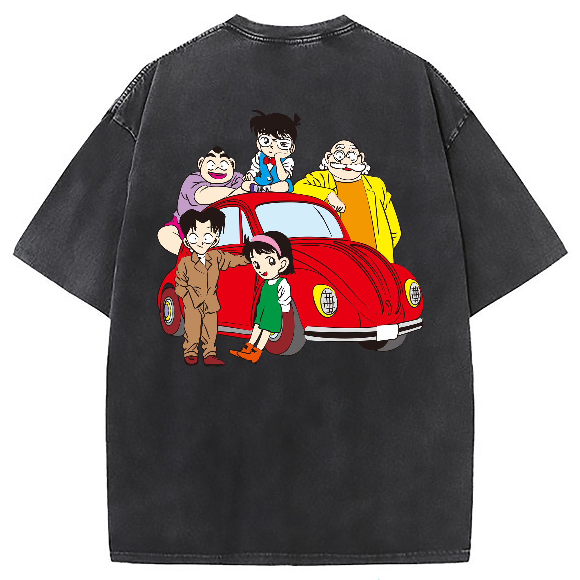 （画像用） 名探偵コナン Detective Conan 綿100% ヴィンテージ風 半袖Tシャツ（背面プリント）