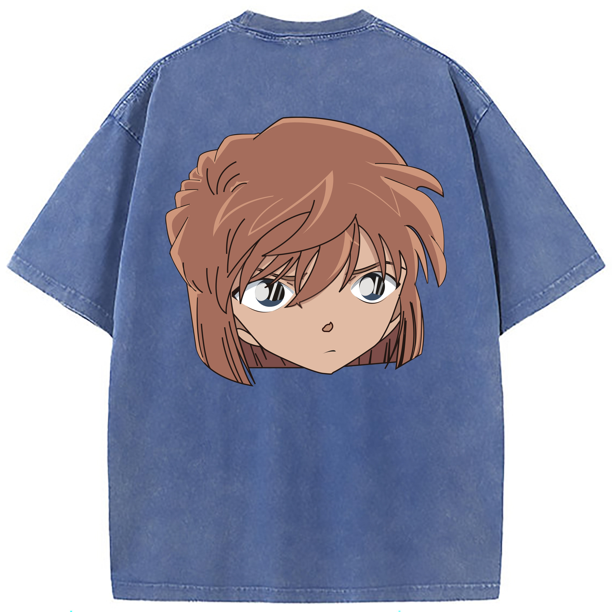 （画像用） 名探偵コナン 灰原 哀 はいばら あい Detective Conan Anita Hailey、Vi Graythorn Haibara Ai 綿100% ヴィンテージ風 半袖Tシャツ（背面プリント）