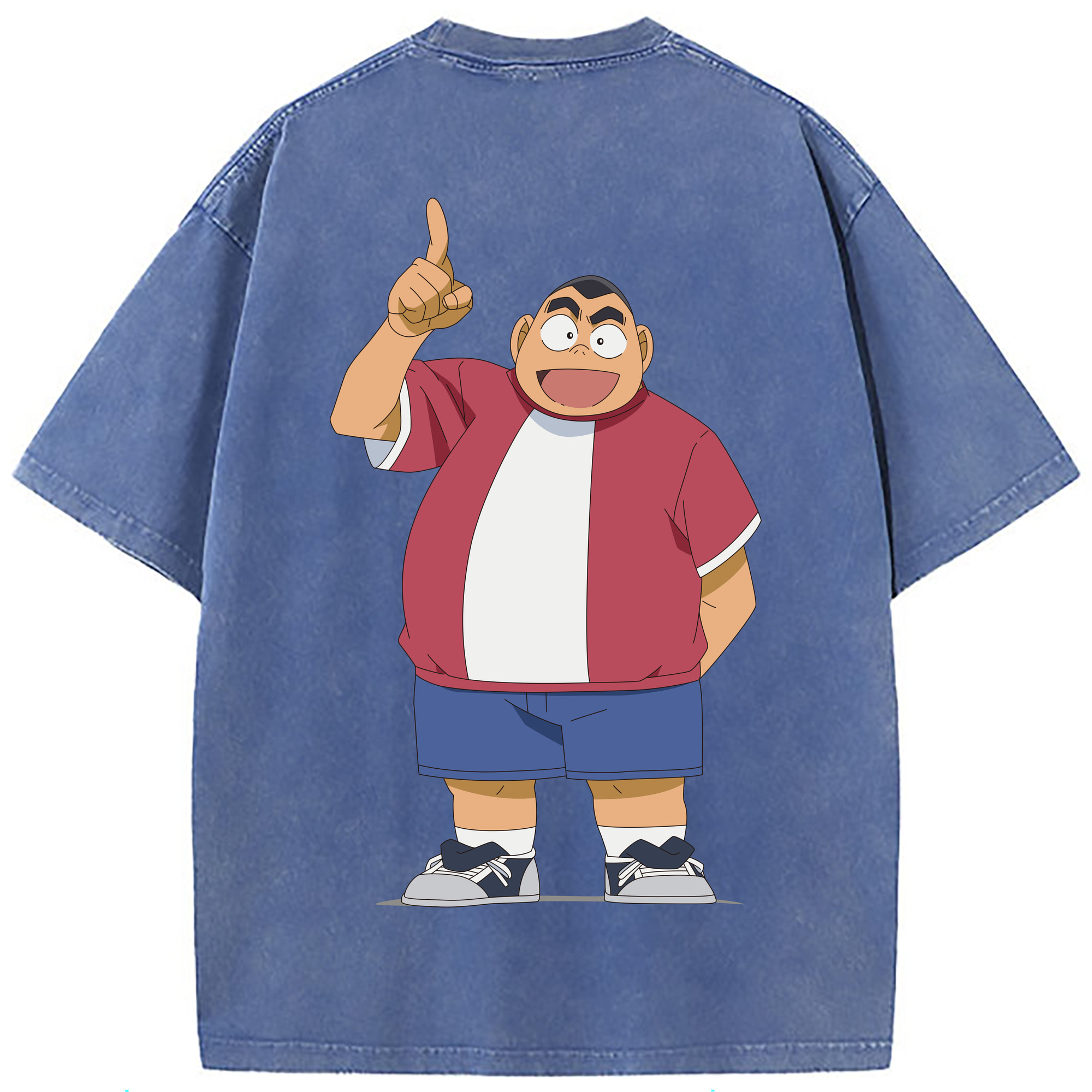 （画像用） 名探偵コナン 小嶋 元太 こじま げんた Detective Conan Kojima Genta 綿100% ヴィンテージ風 半袖Tシャツ（背面プリント）